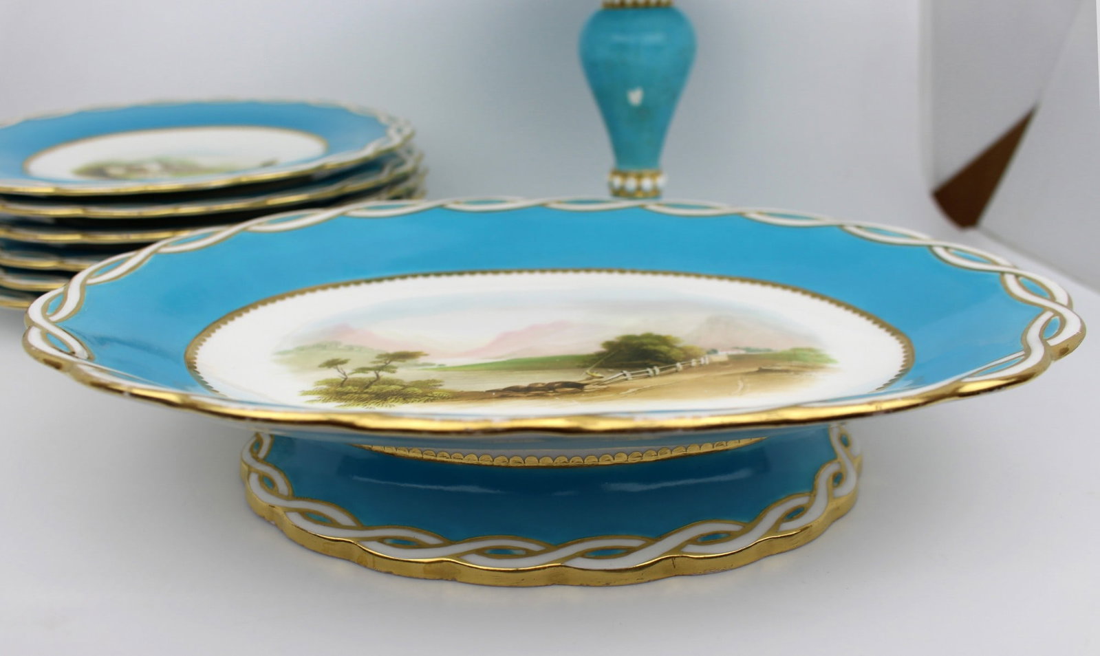 Antique Minton Victorian Porcelain Part Dessert Service - 4