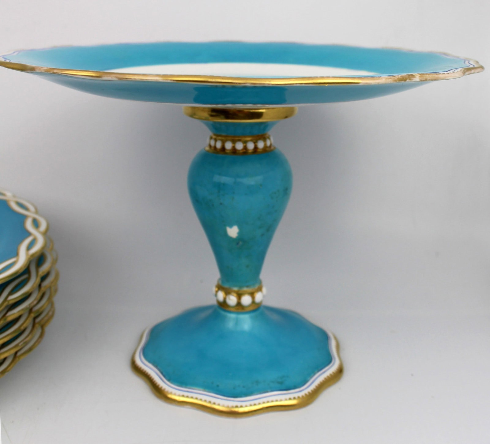 Antique Minton Victorian Porcelain Part Dessert Service - 8