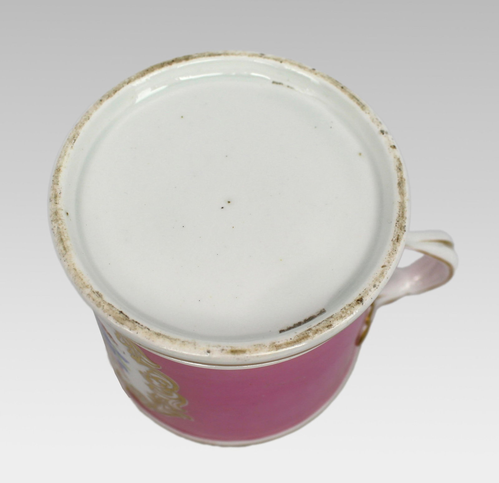Mid-19th Century Grainger Worcester Porcelain Tankard – Rose Pompadour Ground - 9