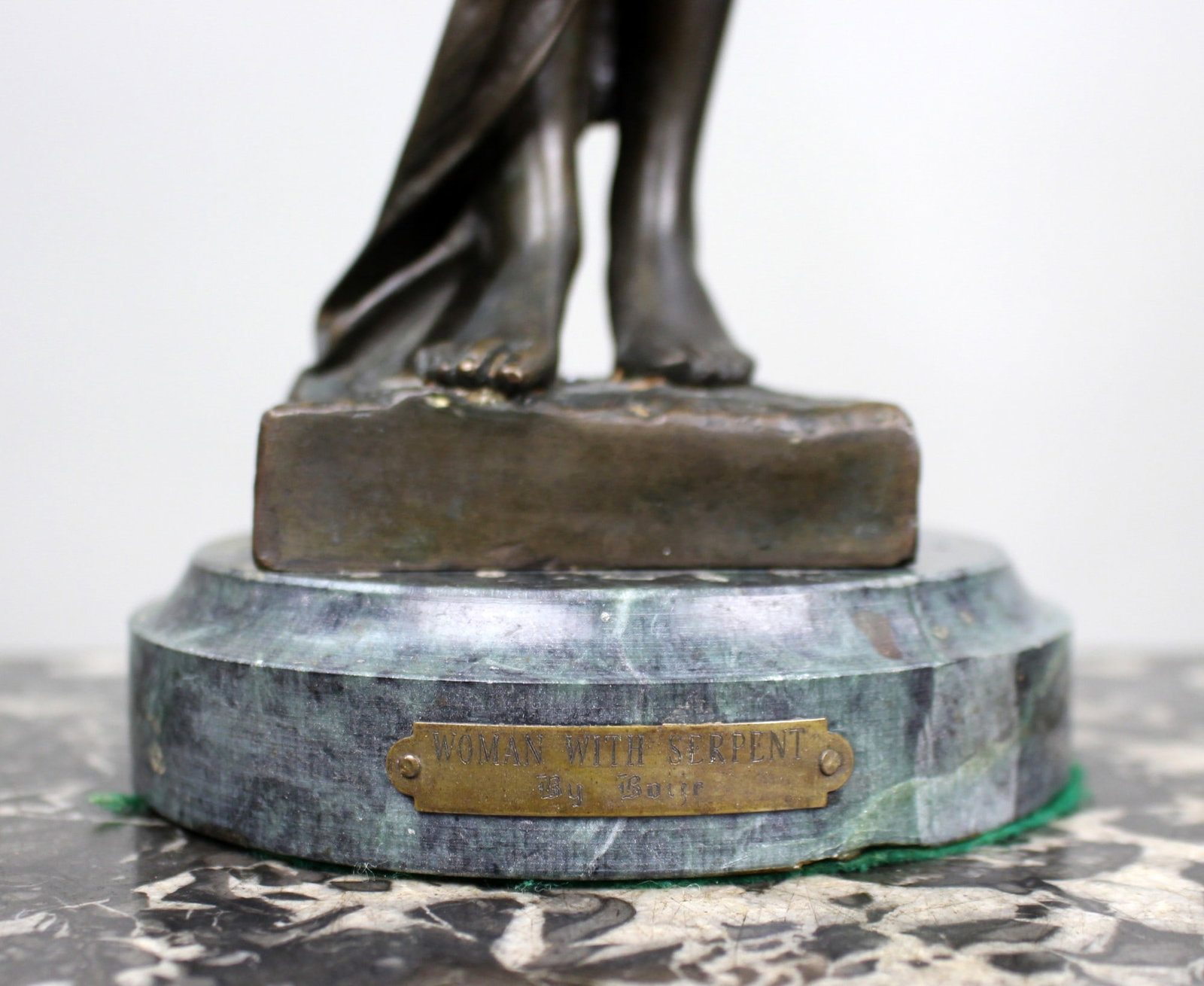 Fine Art Deco Bronze Sculpture Figure of a Woman with Serpent - 2