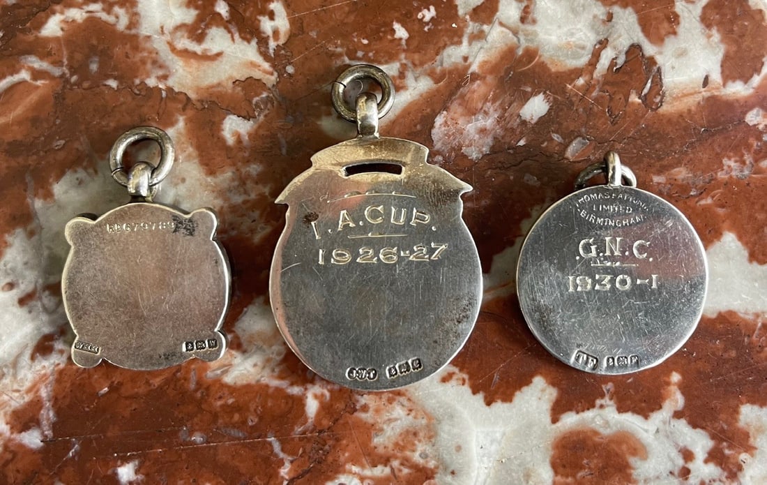 Collection of 3 Birmingham Silver Hallmarked Watch Fobs 1920's/30's - 2