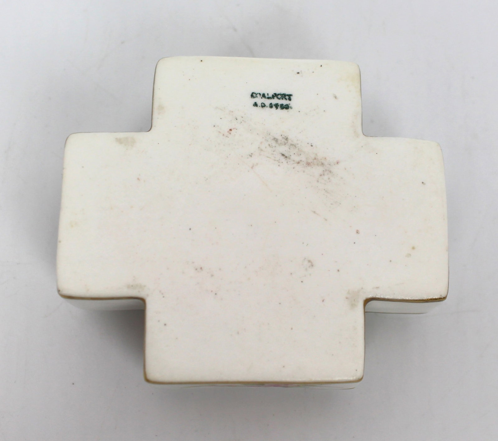 Coalport Hand Painted Cruciform Trinket Box - 6