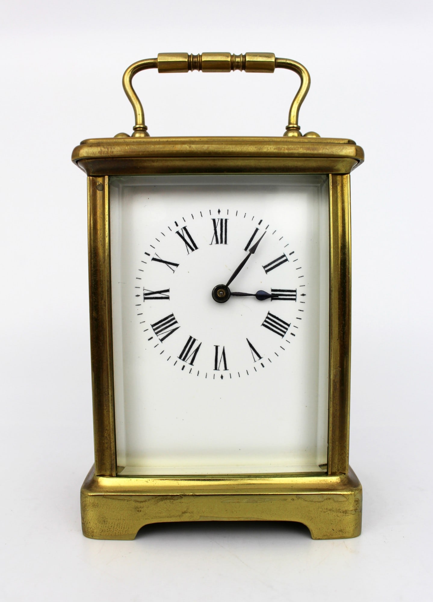 Antique Brass Carriage Clock with Travel Case, c.1910 – Swiss Movement (1 of 2)