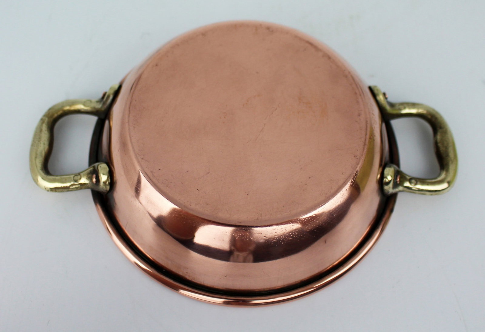 Small Antique Georgian Two Handled Copper Dish - 3