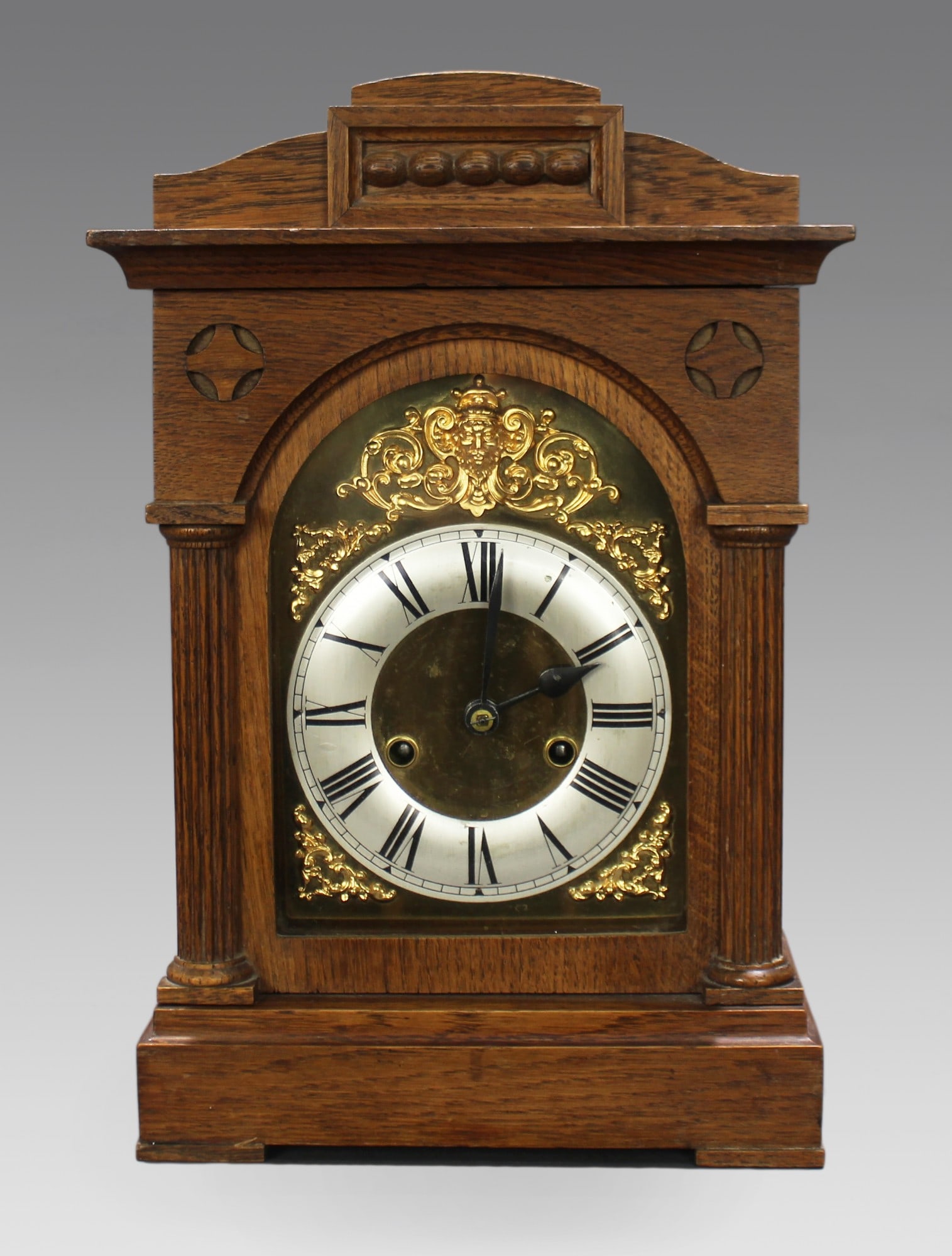 Early 20th c. German Oak Cased Mantle Clock by Badische Uhrenfabrik (1 of 1)