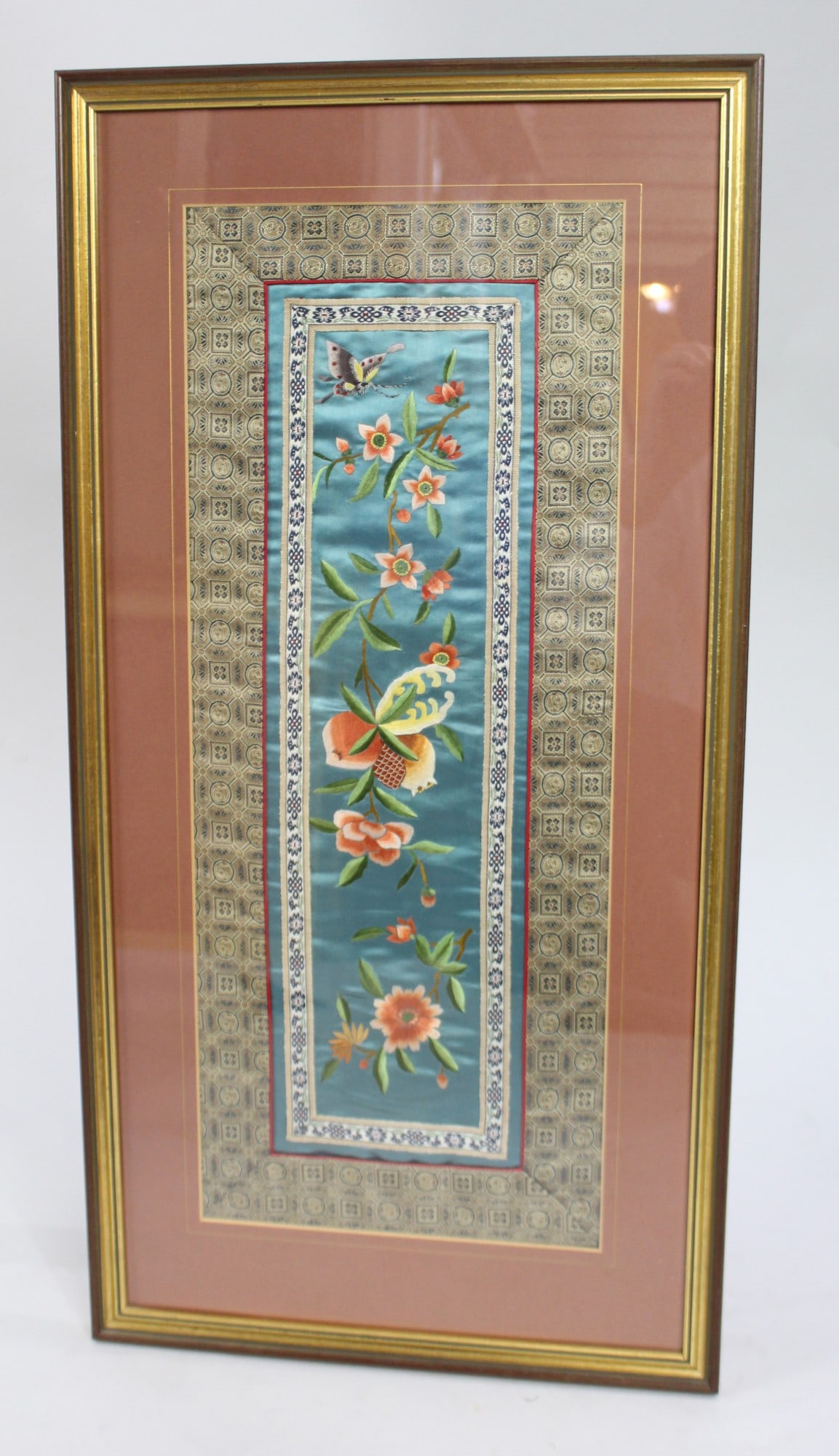 Antique Chinese Silk Embroidery Panel c.1900 (1 of 1)
