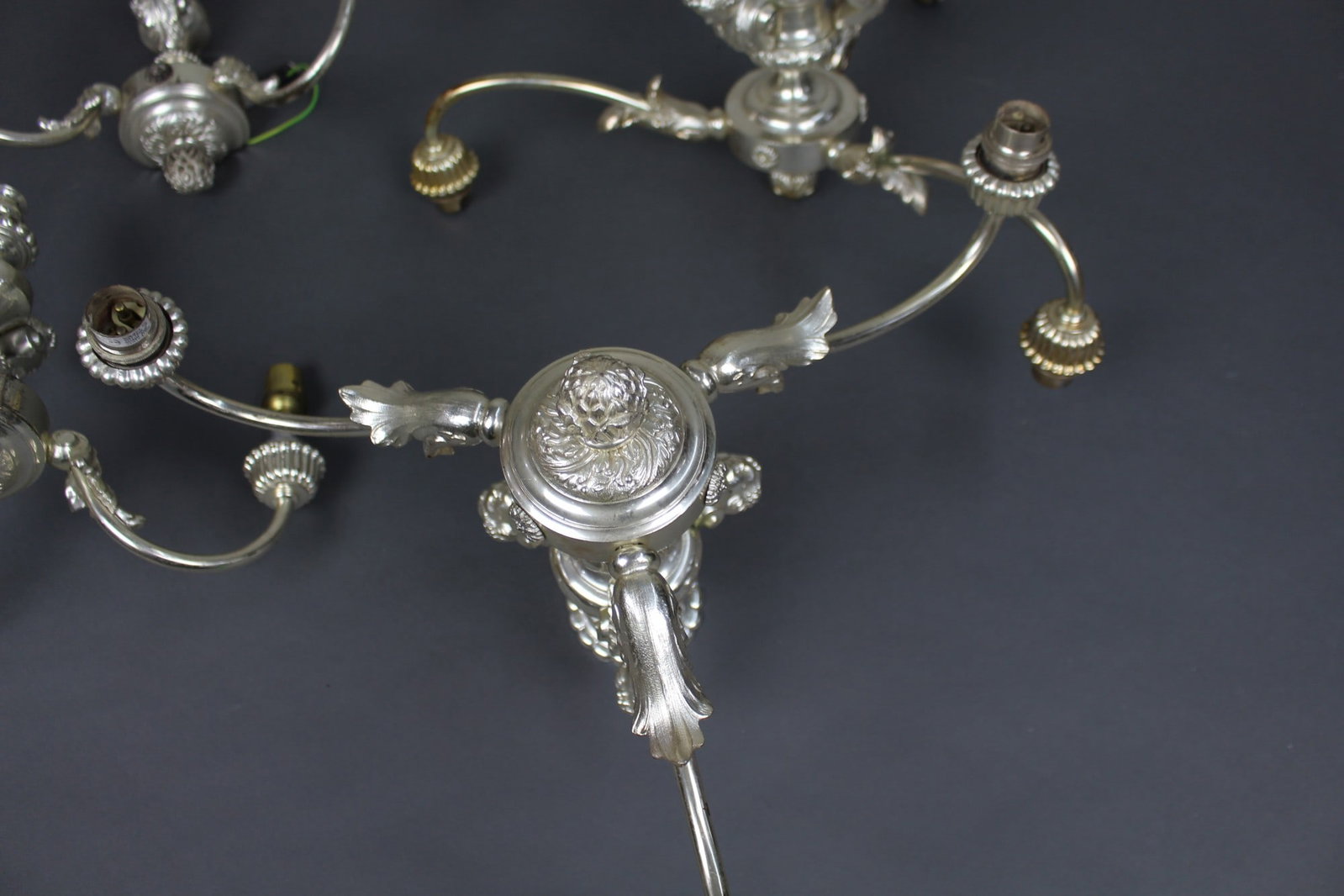 Vintage Silvered Cherub Chandeliers & Wall Lights - 6