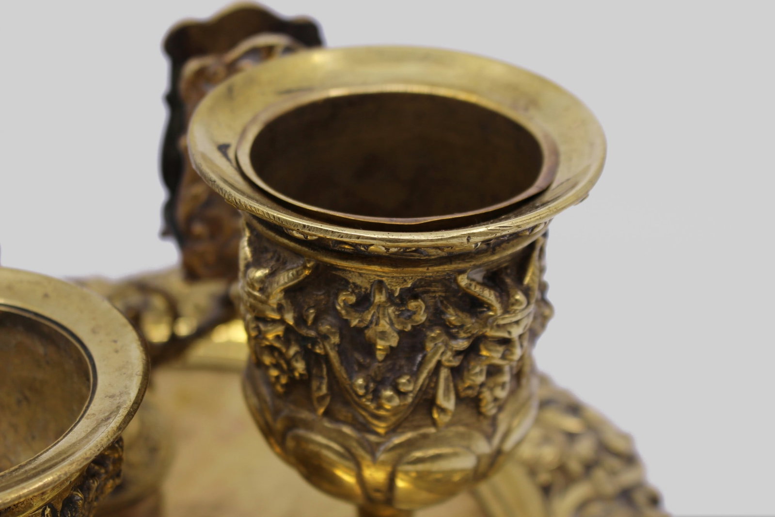 19th c. English Brass Inkwell & Writing Desk Set c.1880 - 10