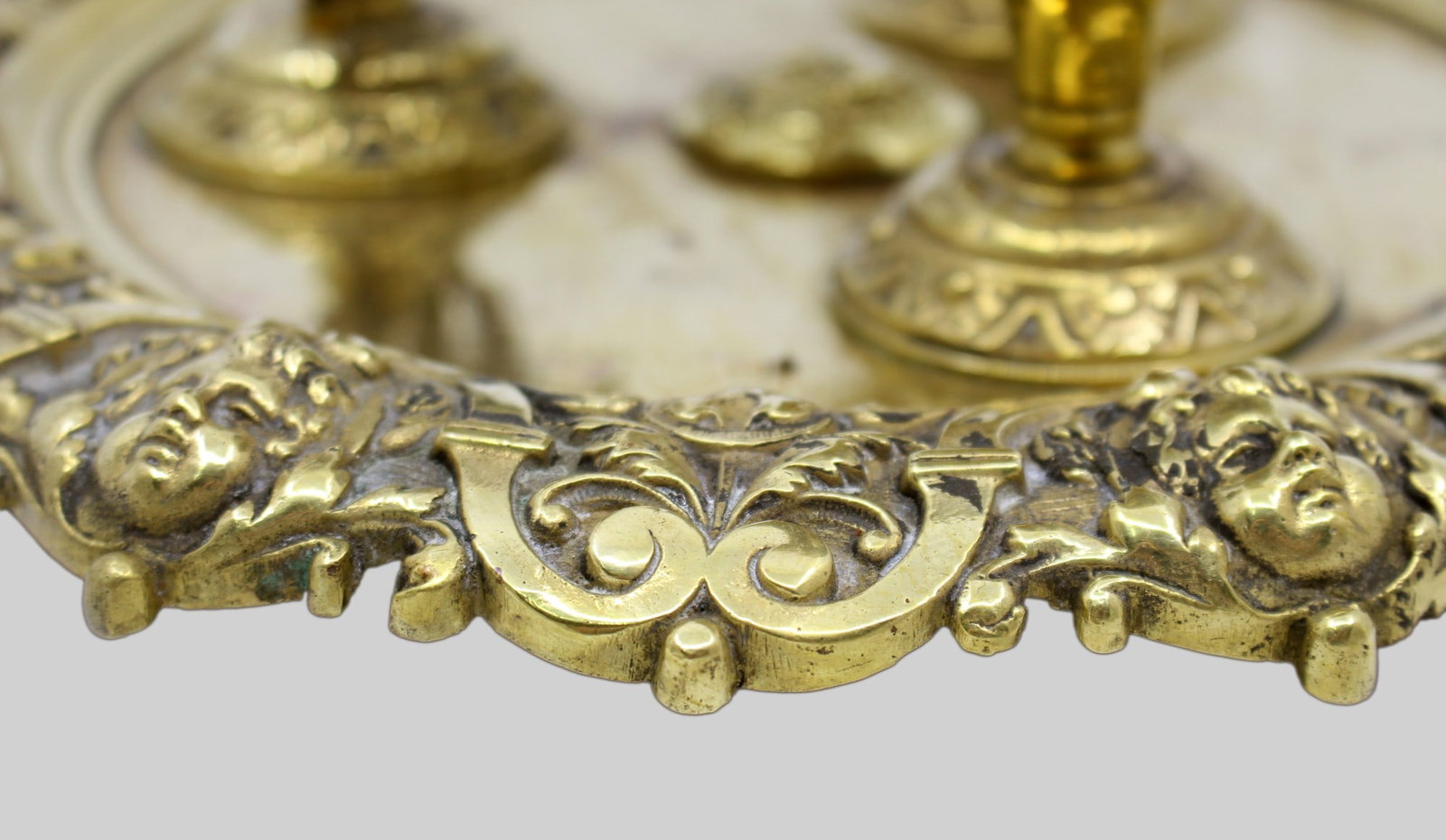 19th c. English Brass Inkwell & Writing Desk Set c.1880 - 13