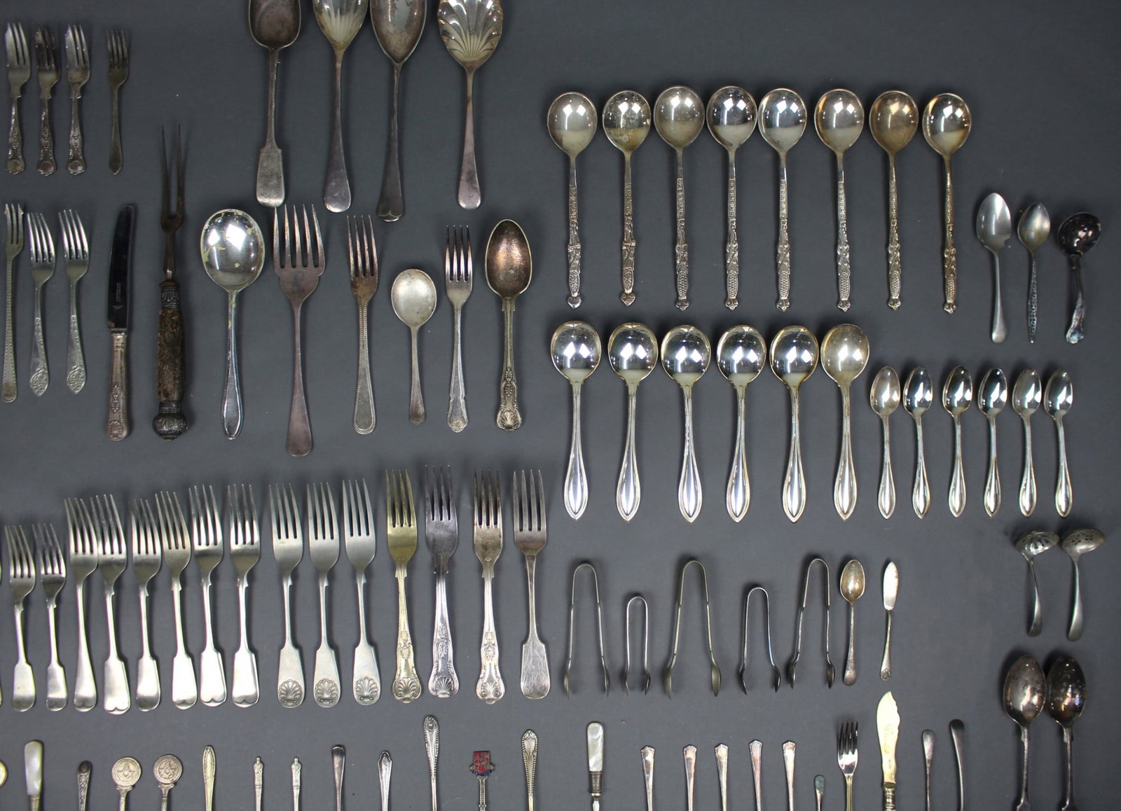 Large Collection of Antique & Vintage Silver Plate Flatware Cutlery - 2