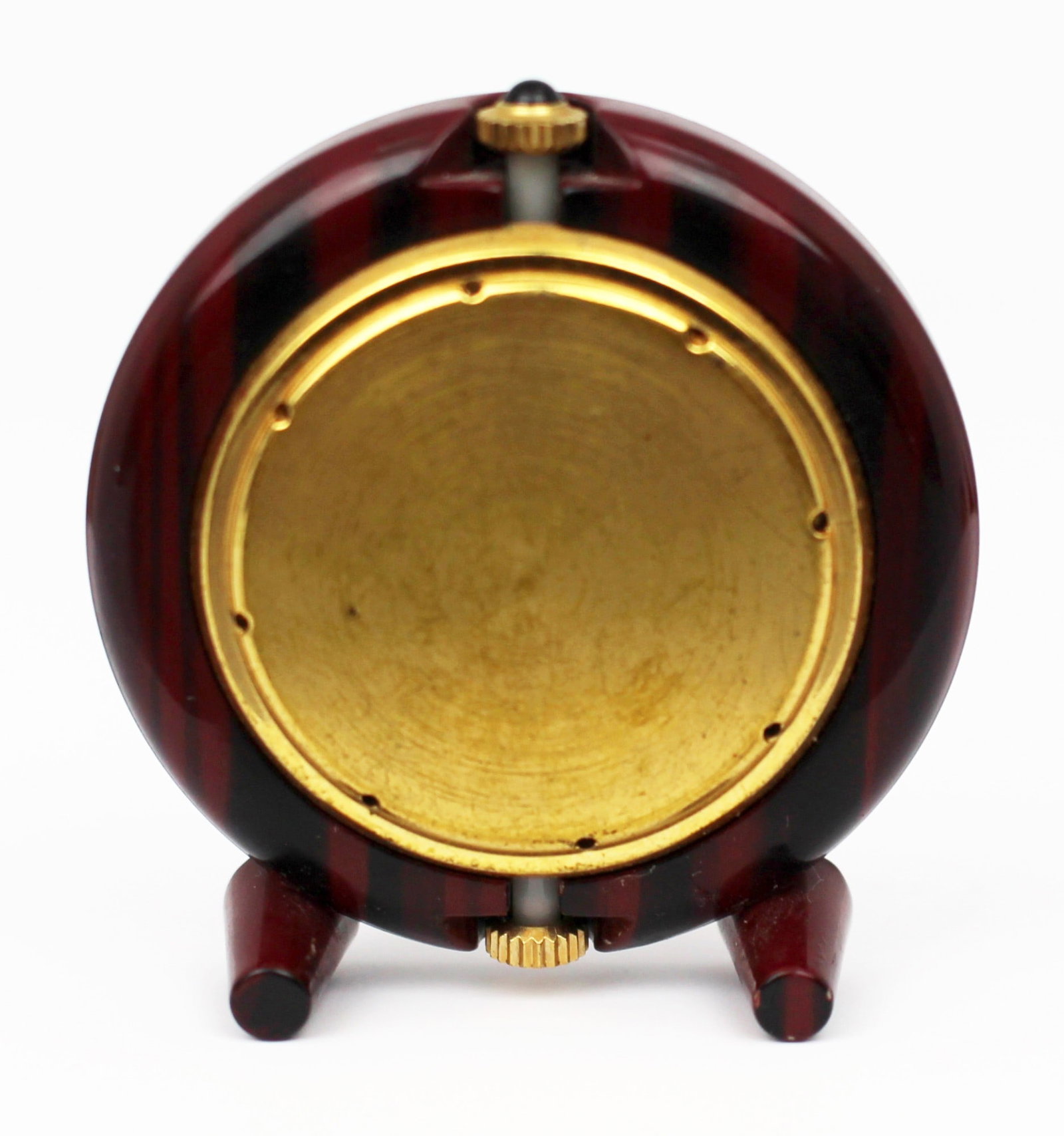 Fine Vintage Jasper Nepro Swiss Miniature Enamel Travel Alarm Clock - 2