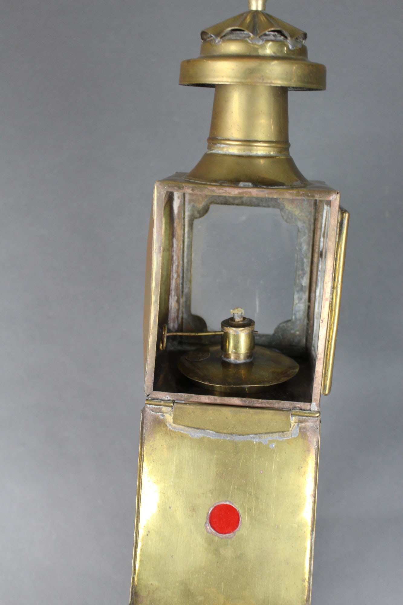 Antique Brass Horse Carriage Lantern - 5