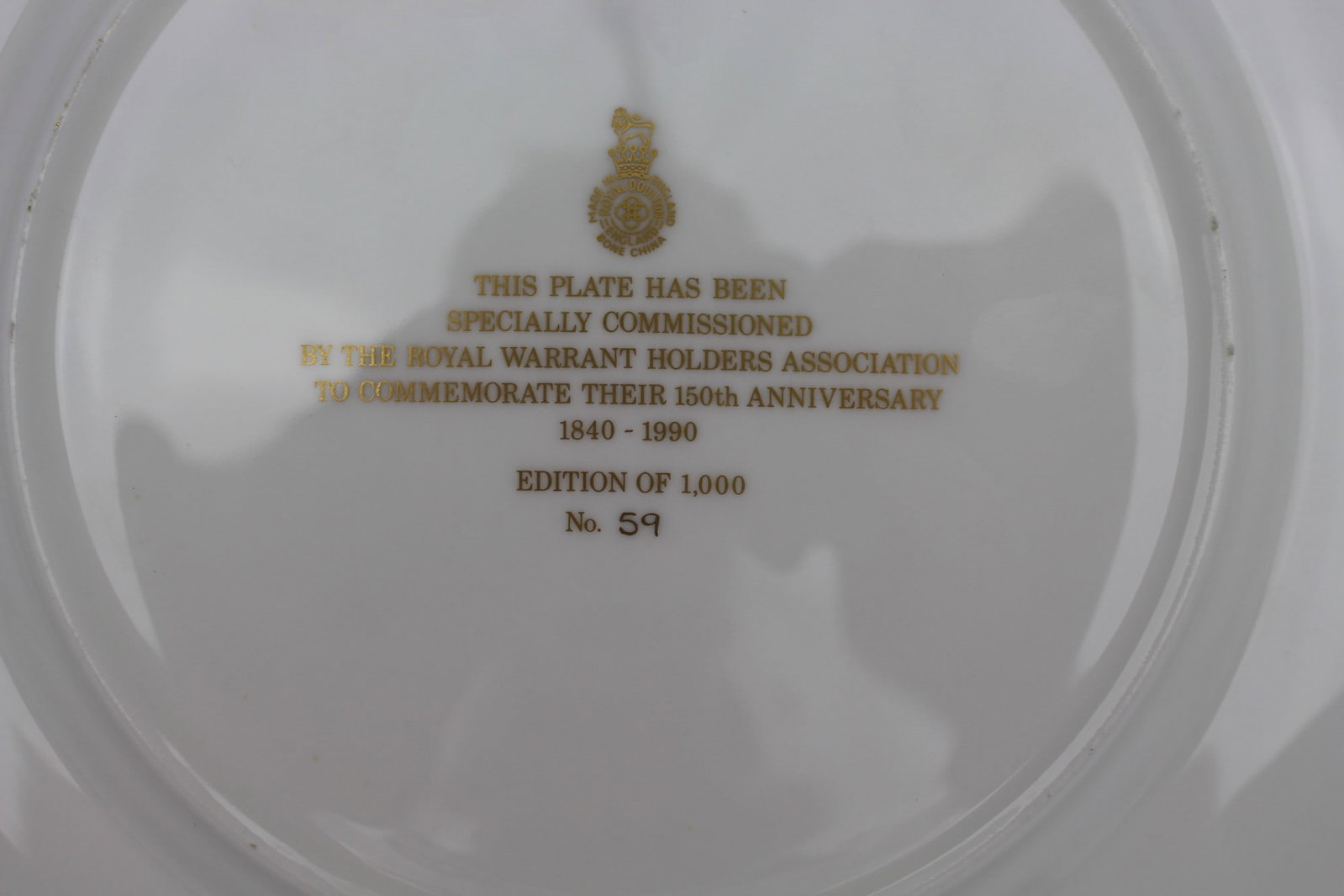 Royal Worcester Royal Warrant Cabinet Plate - 4