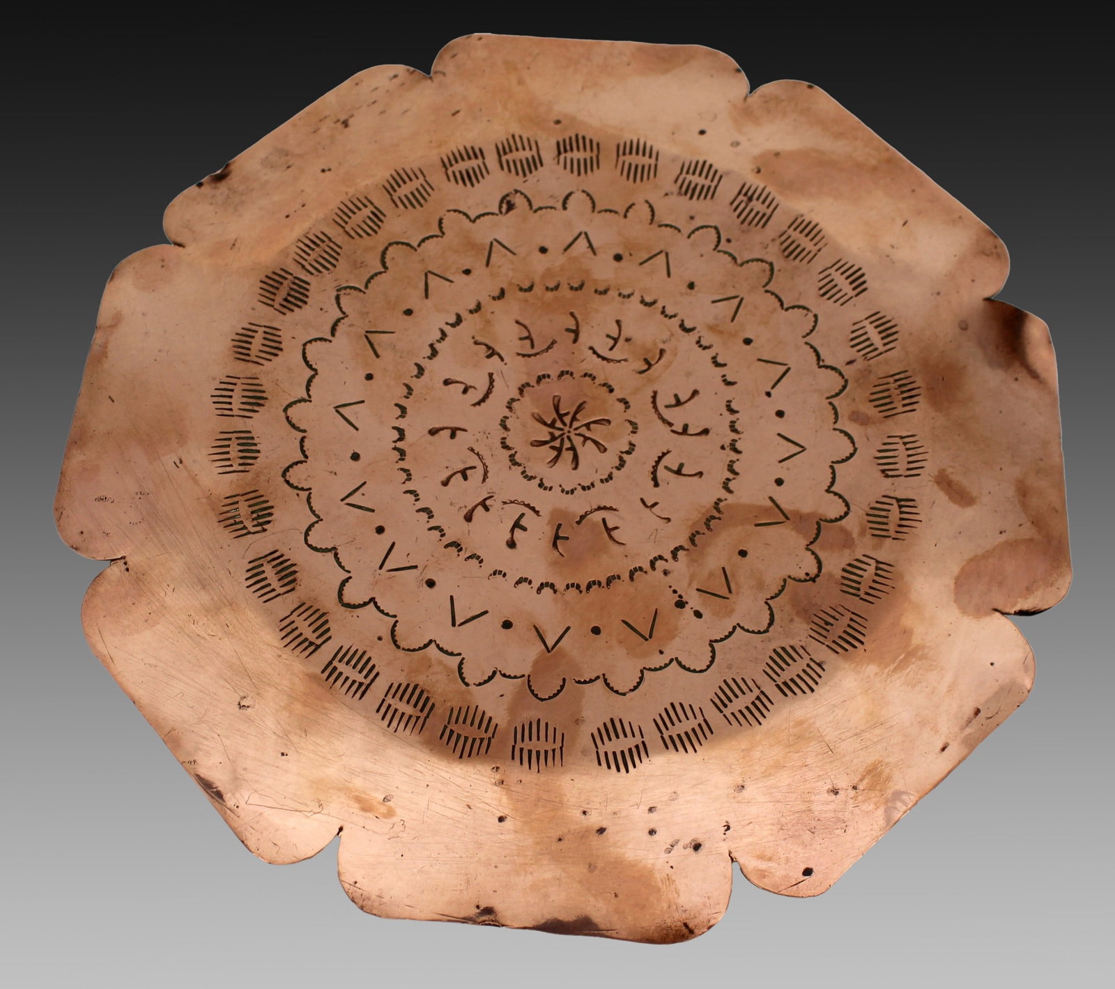 Antique Copper Plate Stamped Mullum (1 of 4)