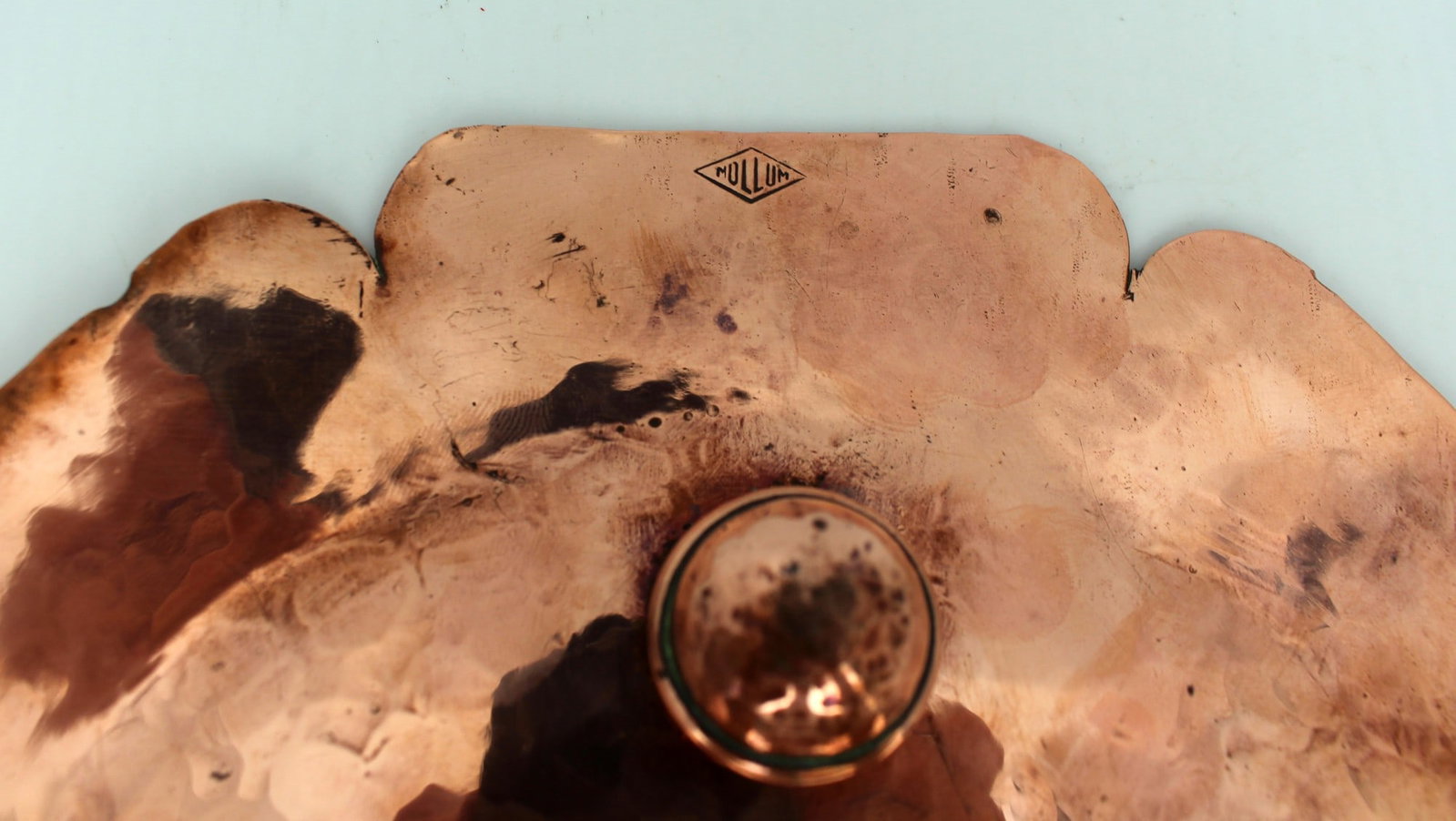 Antique Copper Plate Stamped Mullum - 4