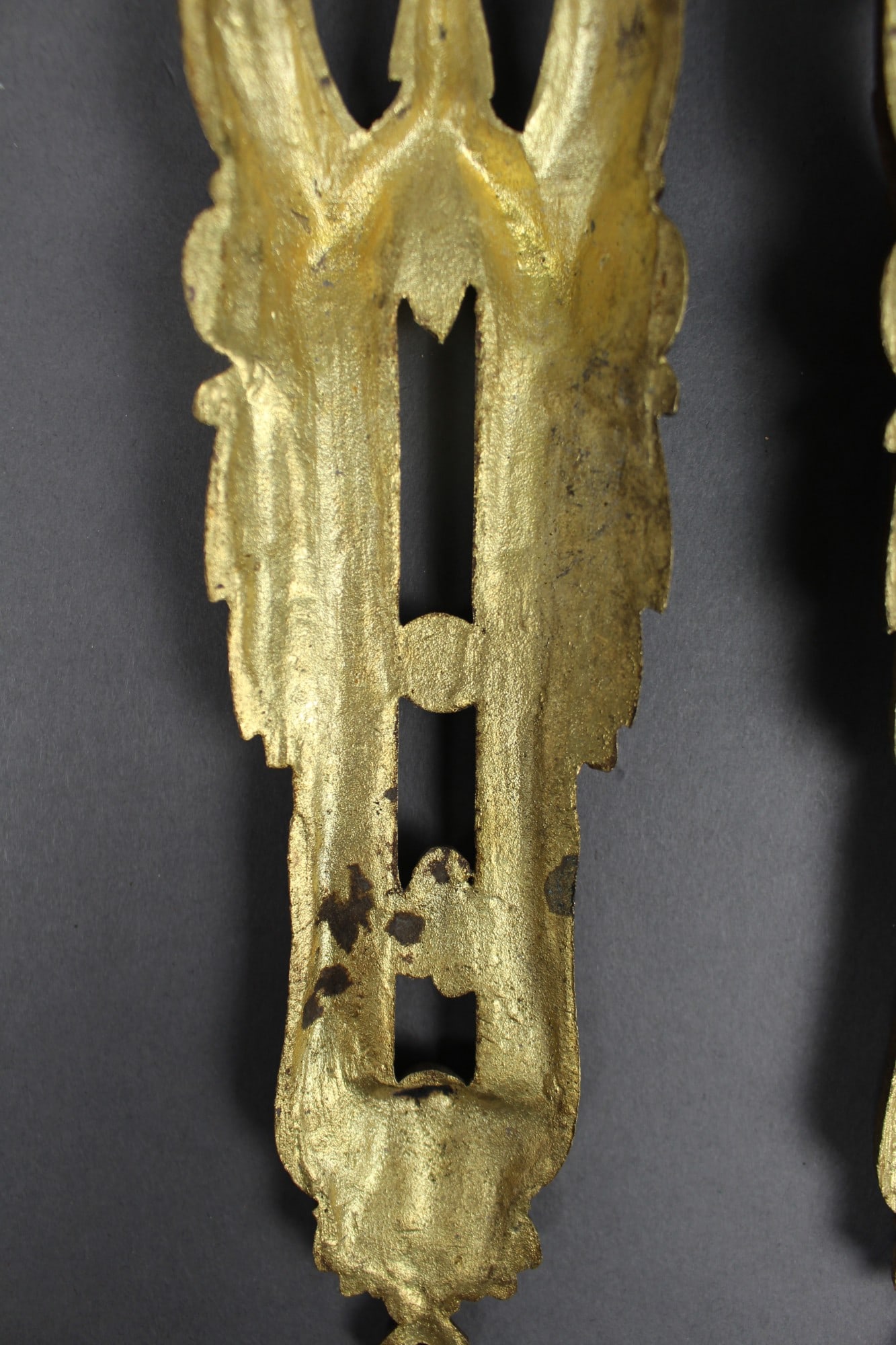 Pair of Louis XVI Style Gilt Bronze Furniture Mounts c.1890 - 6