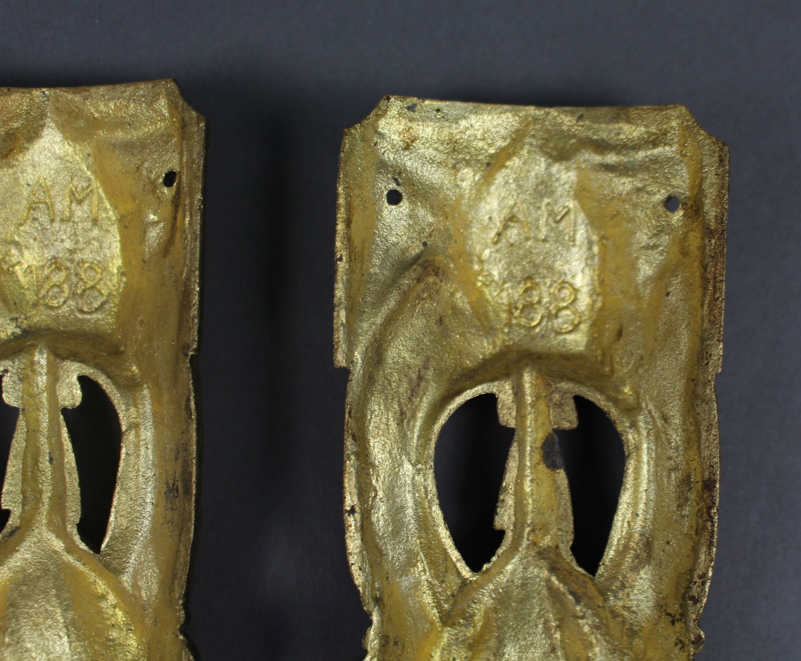 Pair of Louis XVI Style Gilt Bronze Furniture Mounts c.1890 - 8
