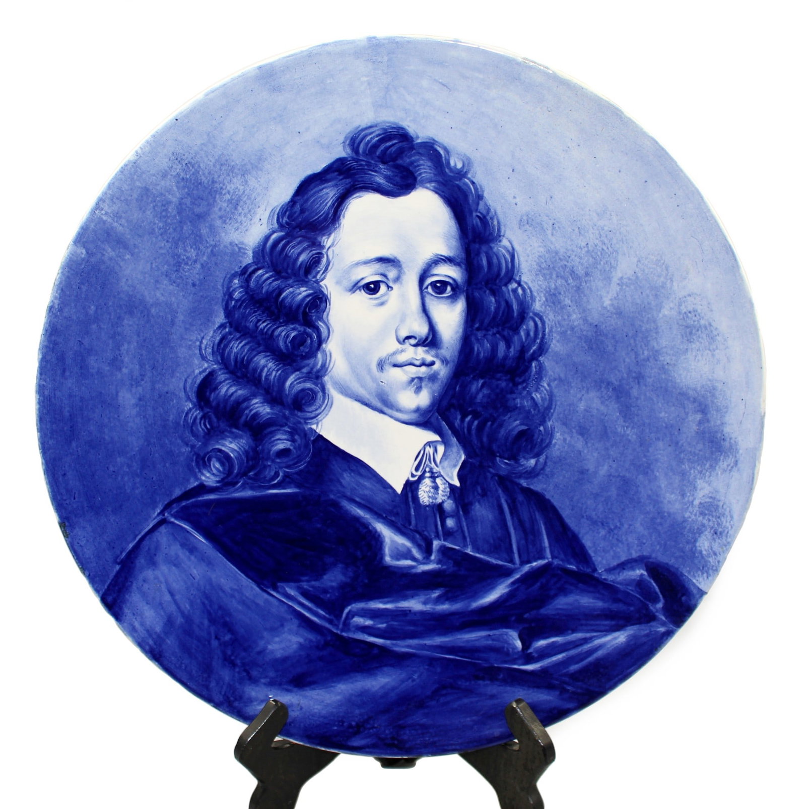 Fine Royal Bonn Blue & White Portrait Charger – Van Genden, c.1890 (1 of 9)