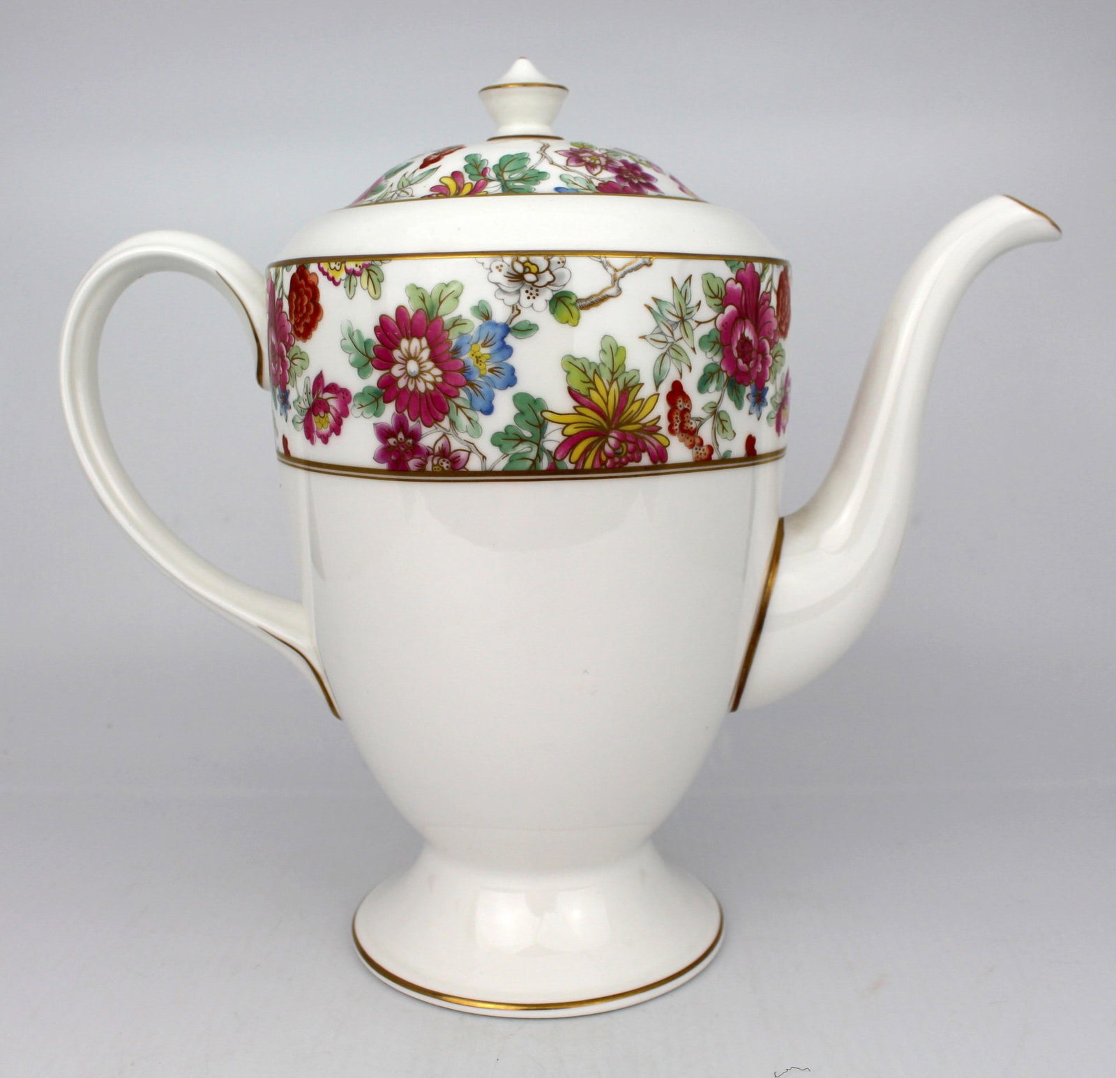 Royal Worcester Coffee Pot Chinese Garden Pattern - 2