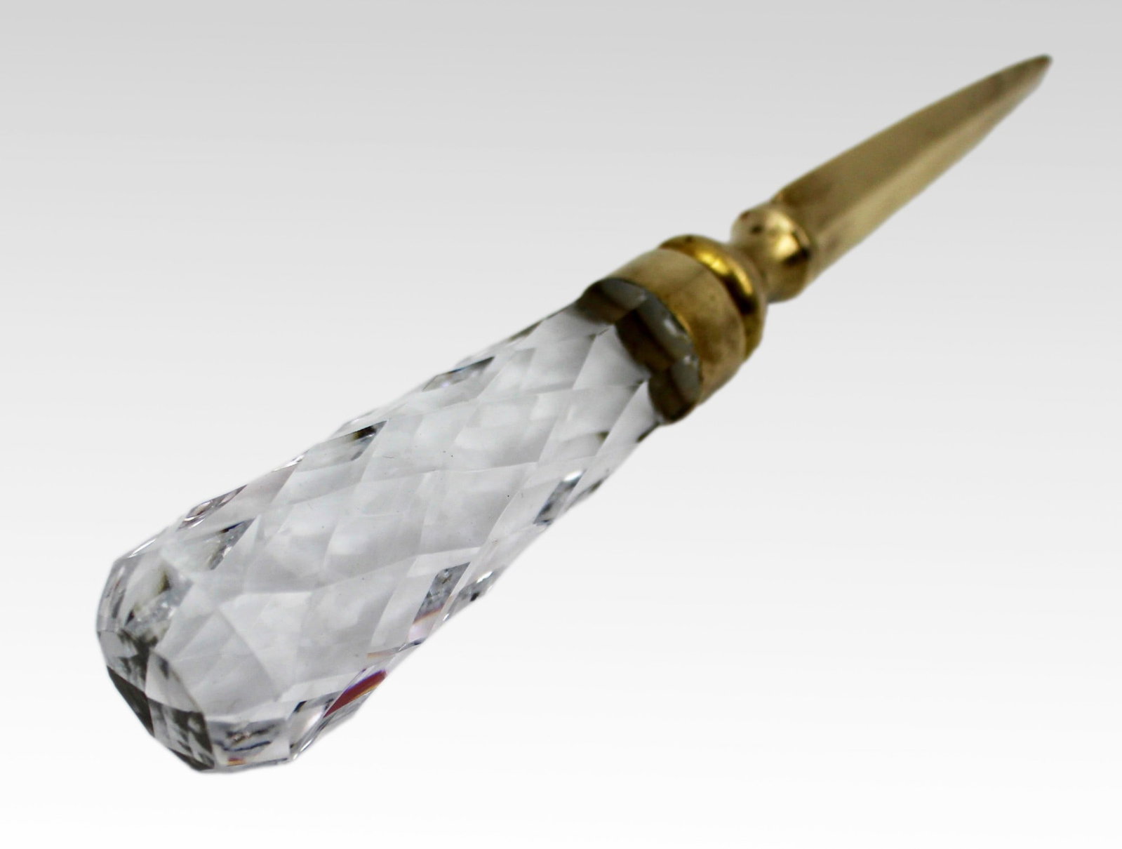 Royal Brierley Crystal and Brass Letter Opener, Boxed, England - 7