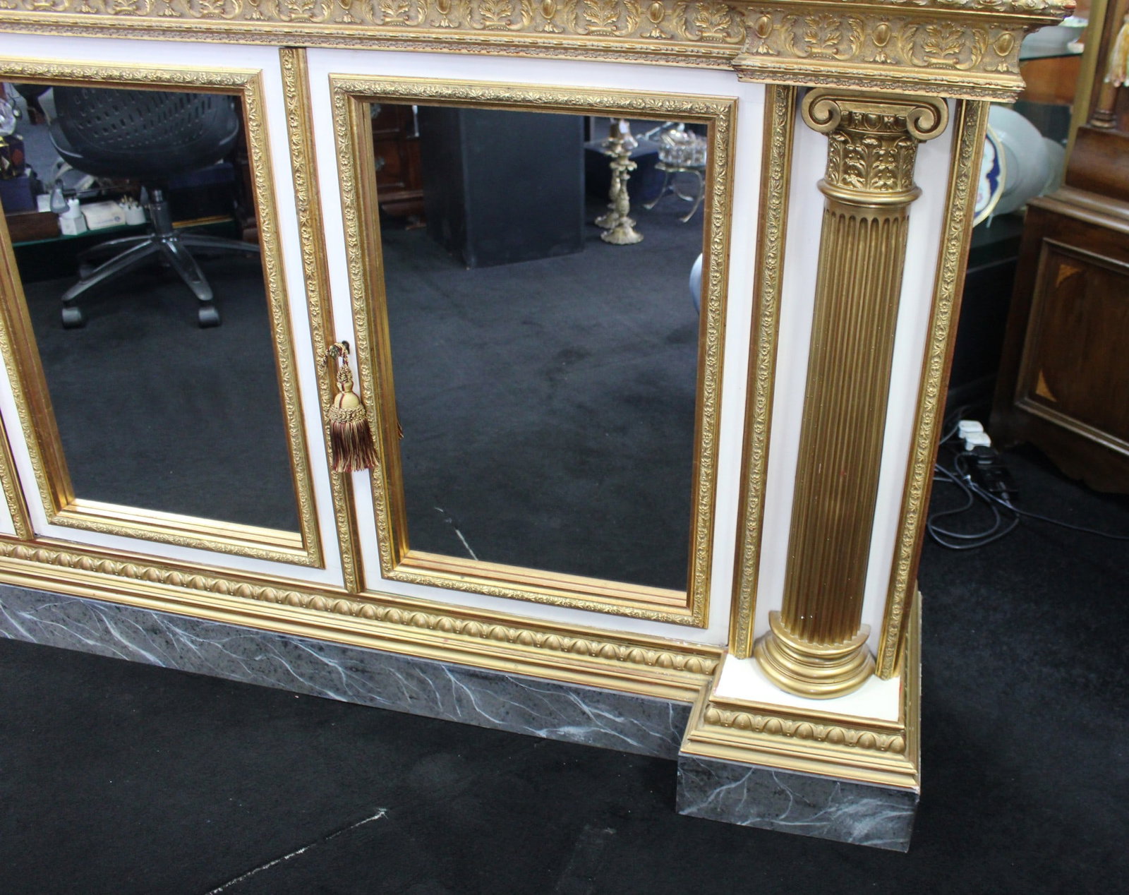 Impressive Neoclassical-Style Painted and Gilt Credenza - 6