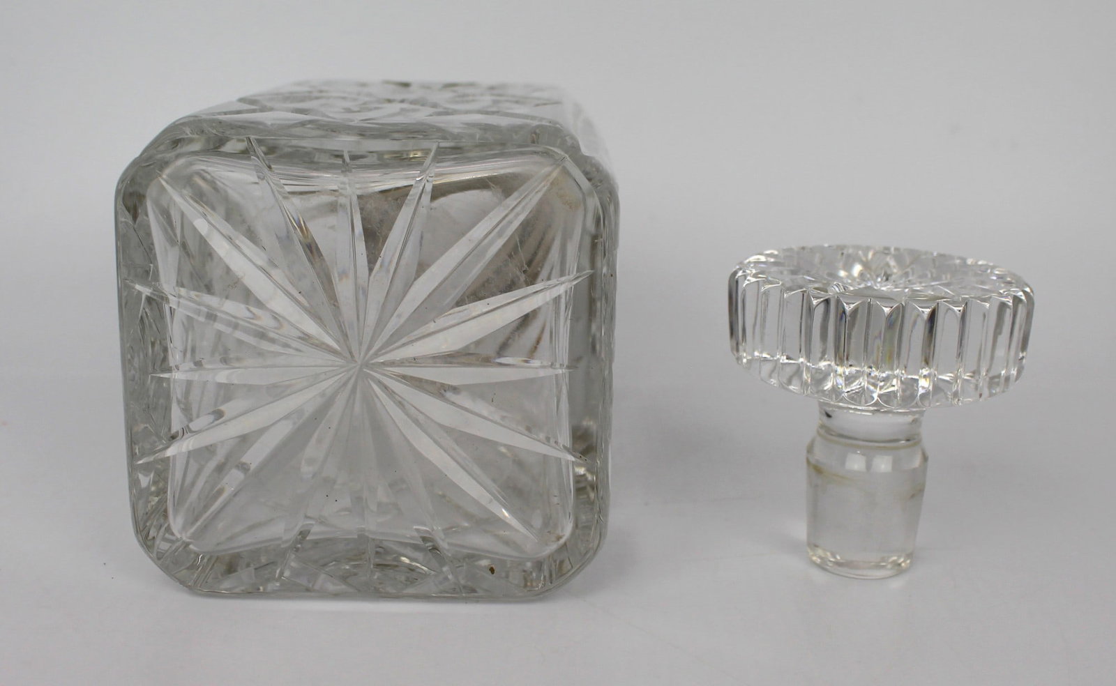 Cut Glass Silver Mounted Decanter - 9