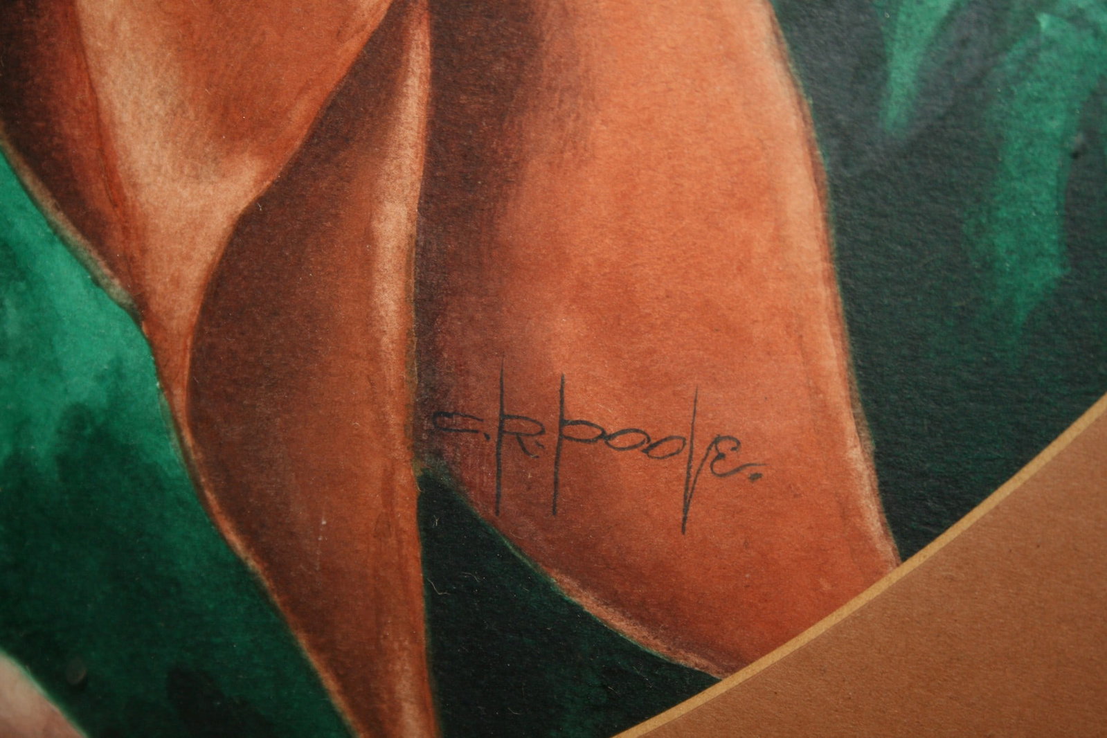 Oval Watercolour Portrait by C.R.Poole (English, 20th c.) - 6