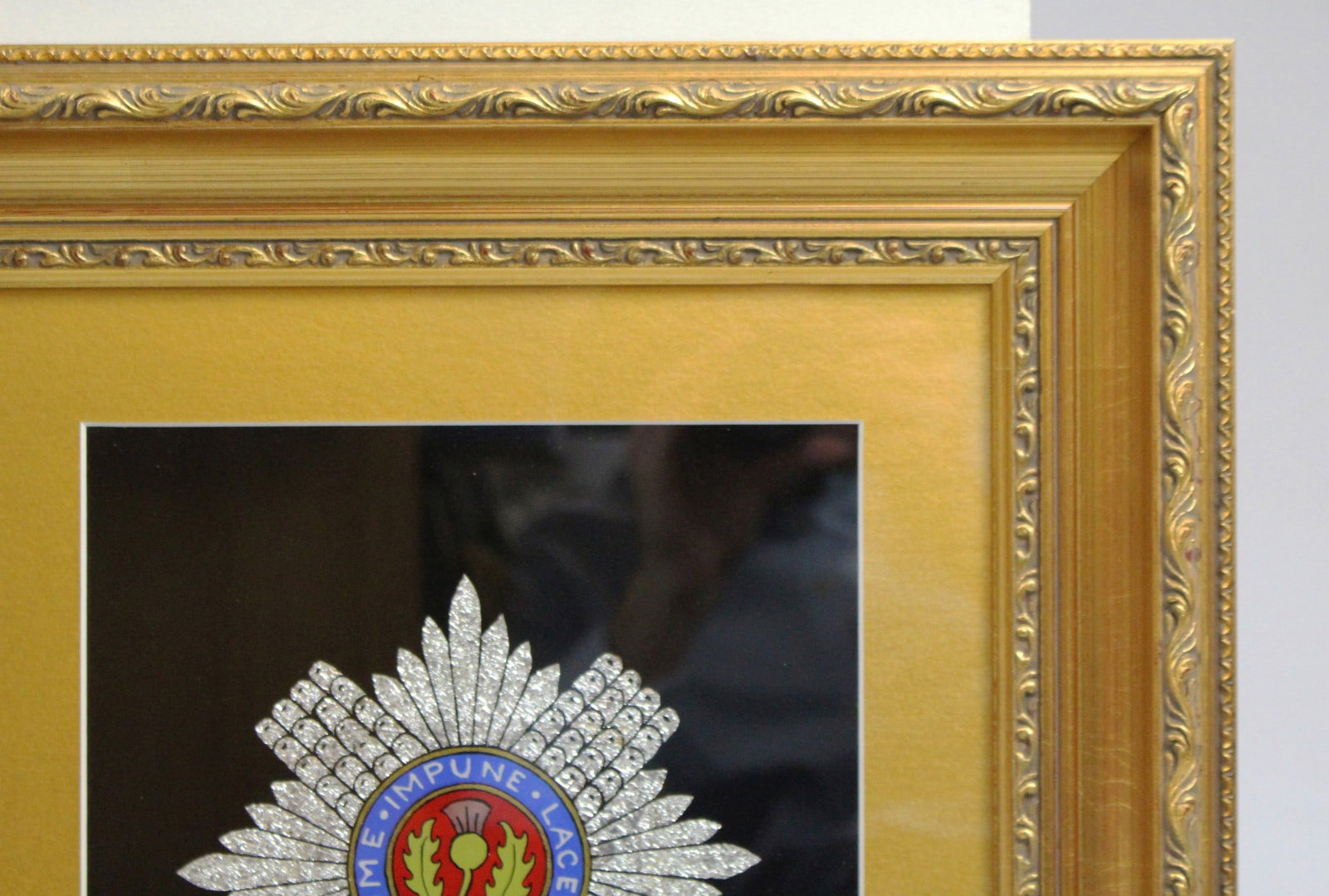 Set of 3 Military Regiment Foil Artworks Set in Gilt Frames - 8