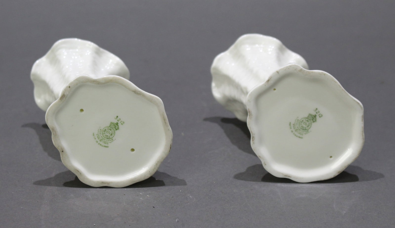 Pair of Royal Worcester Cornucopia Bud Vases 3212 1960 - 11