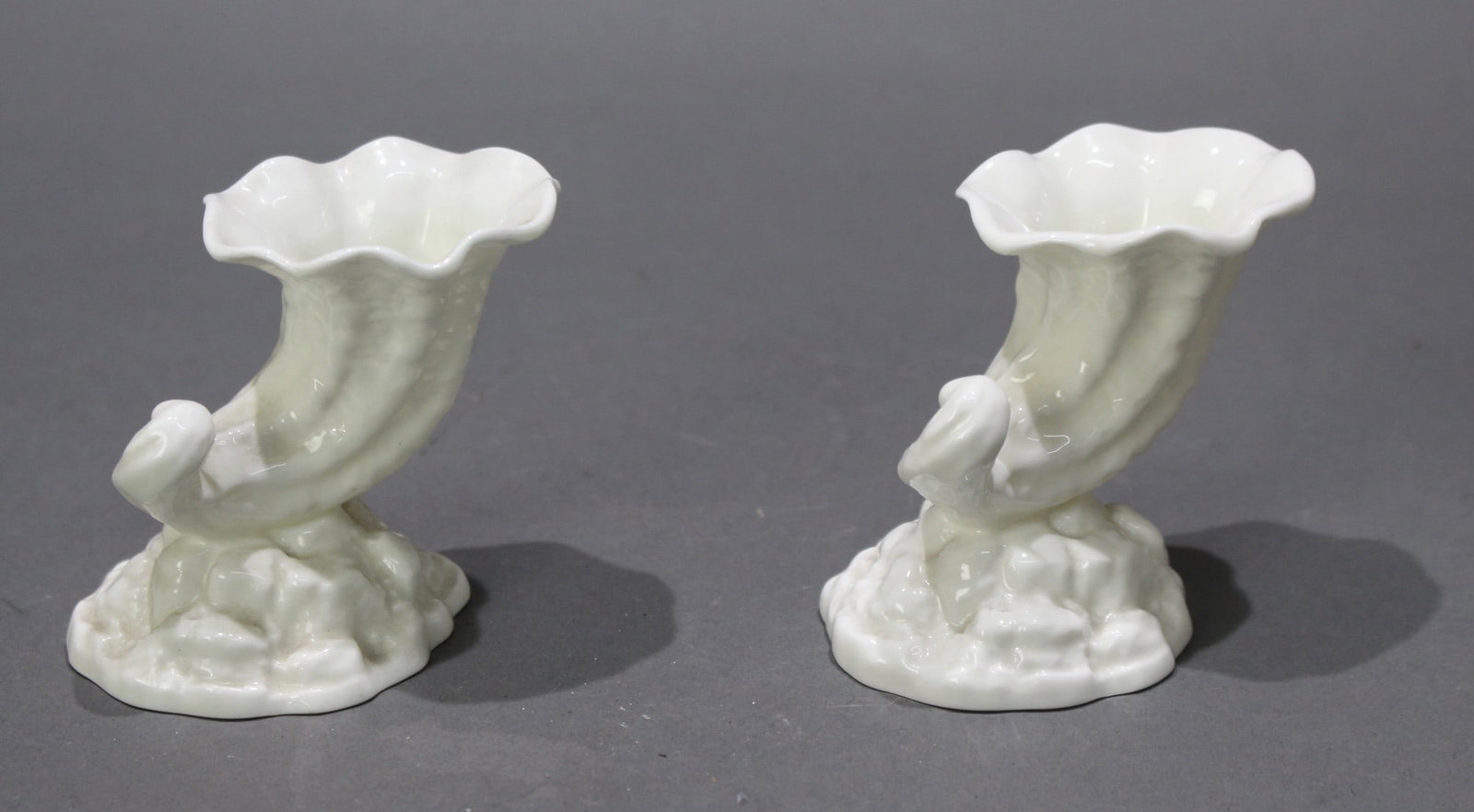 Pair of Royal Worcester Cornucopia Bud Vases 3212 1960 - 3