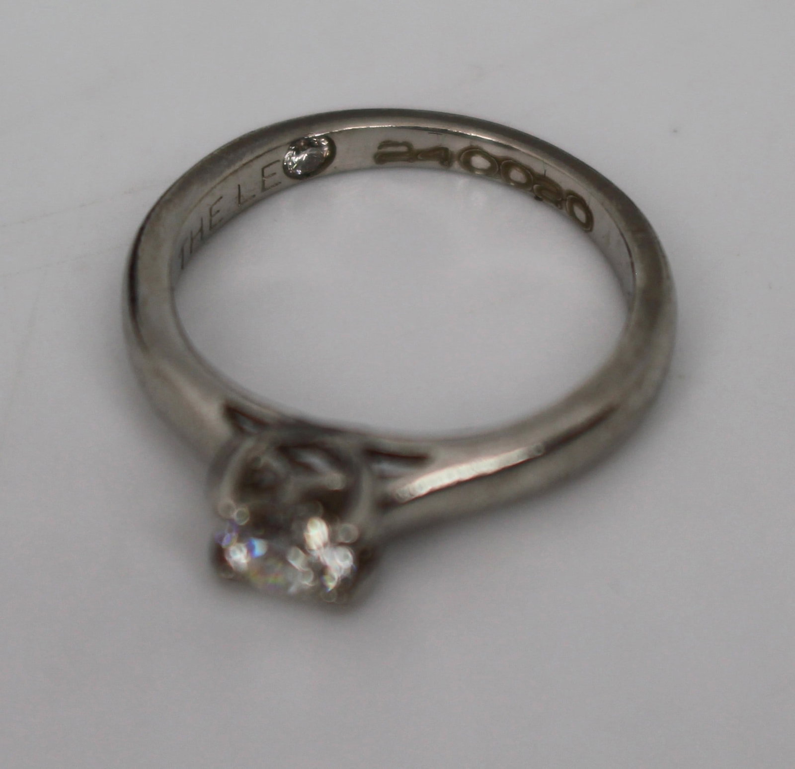 Leo Diamond Platinum Ring with 0.33 Carat Natural Diamond - 7