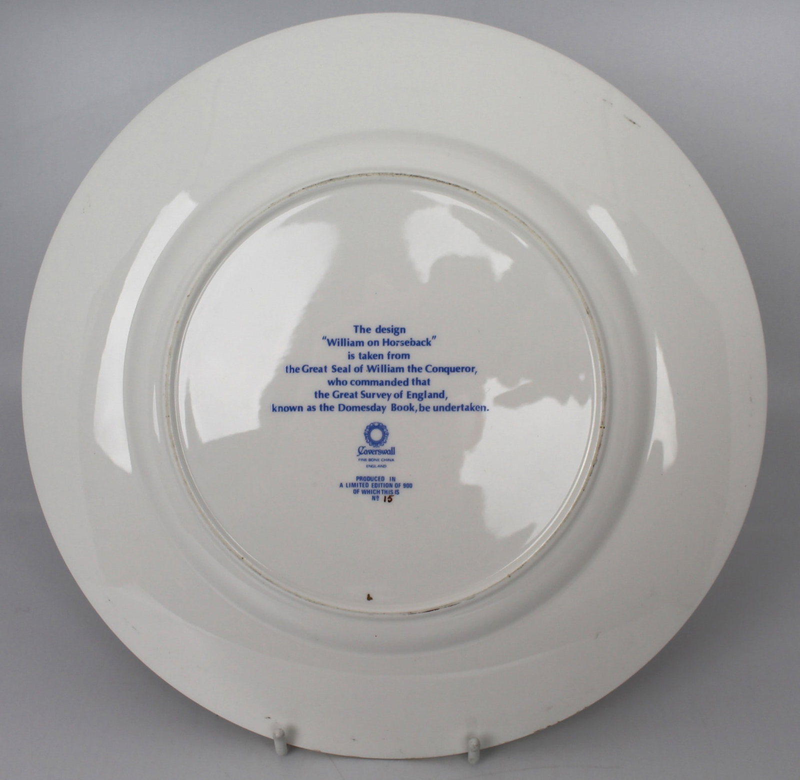 Caverswall Limited Edition ""Domesday"" Plate Cobalt Blue & Gilded - 5