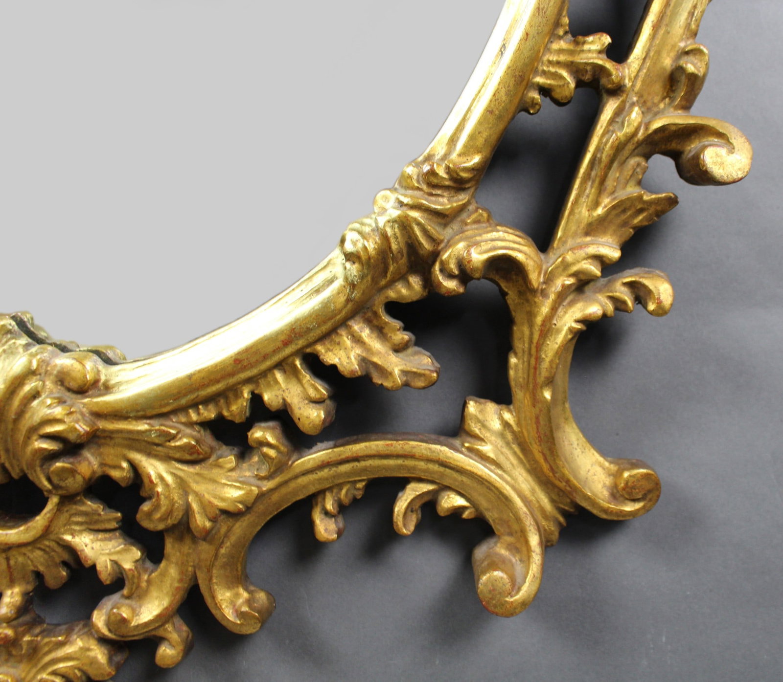 Florentine Giltwood Rococo Revival Wall Mirror, Italy, Mid-20th Century - 9