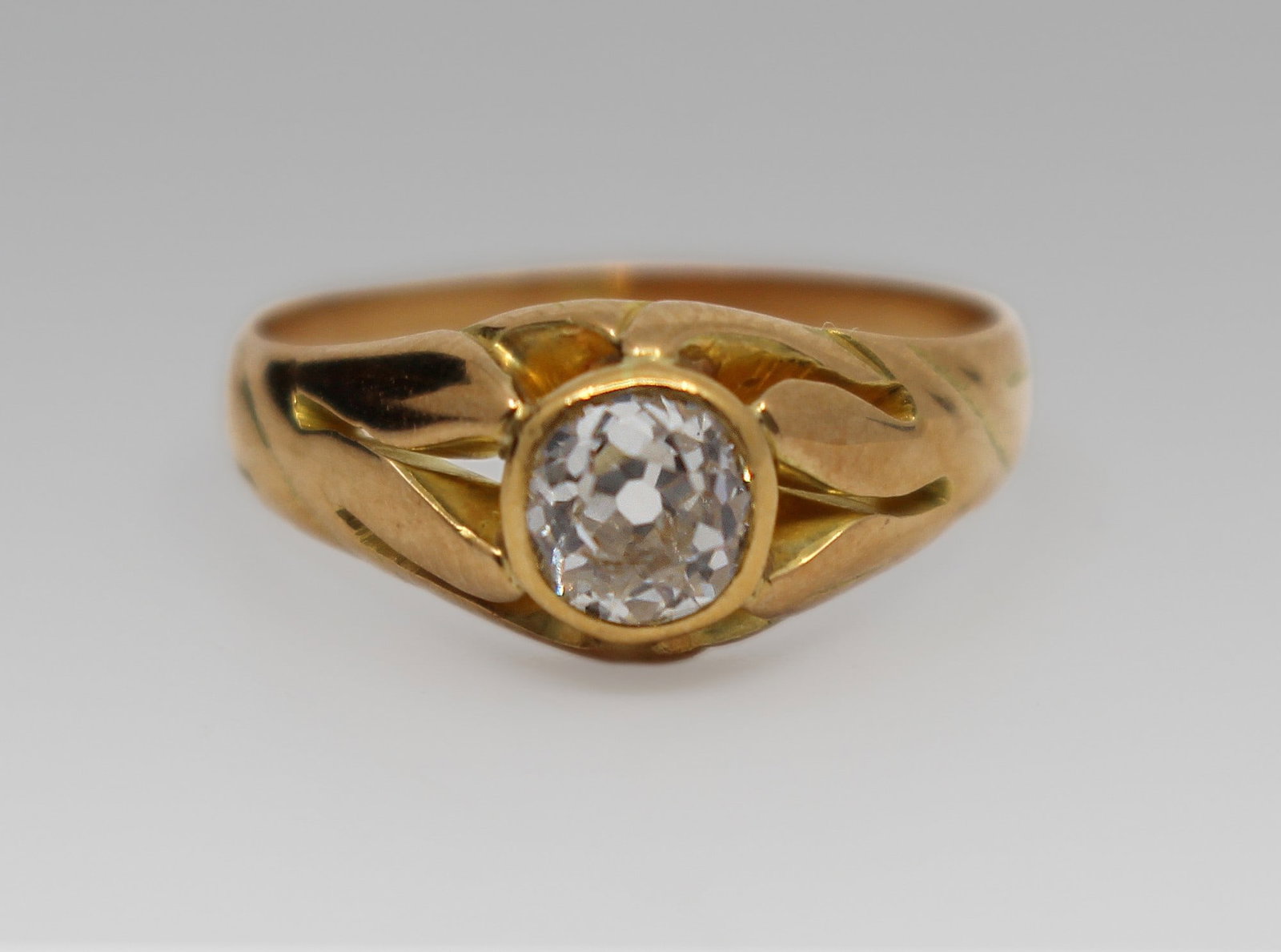 Antique Diamond Rose Gold Ring – Early 20th Century - 2