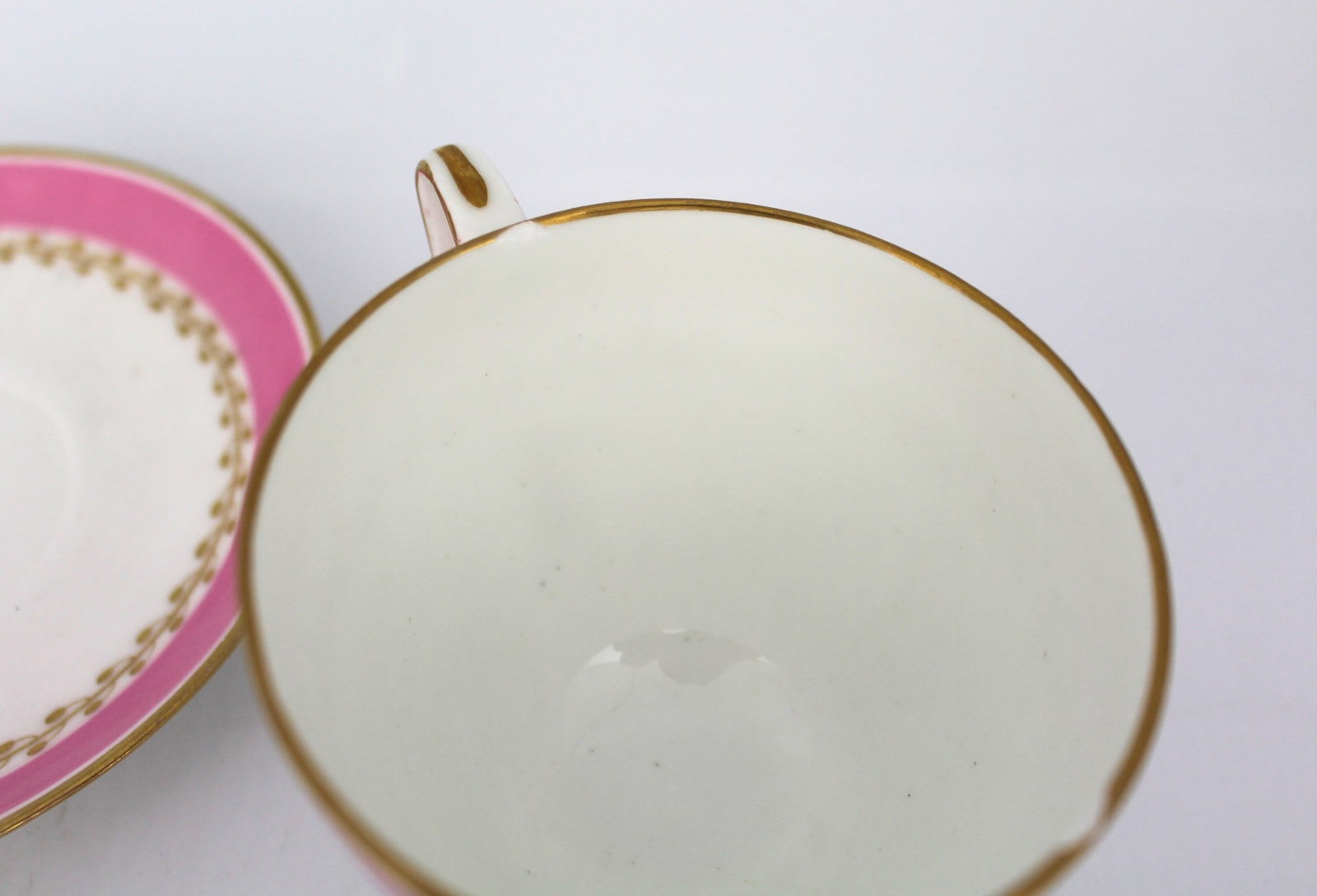Grainger Worcester Pink & White Cup & Saucer - 8