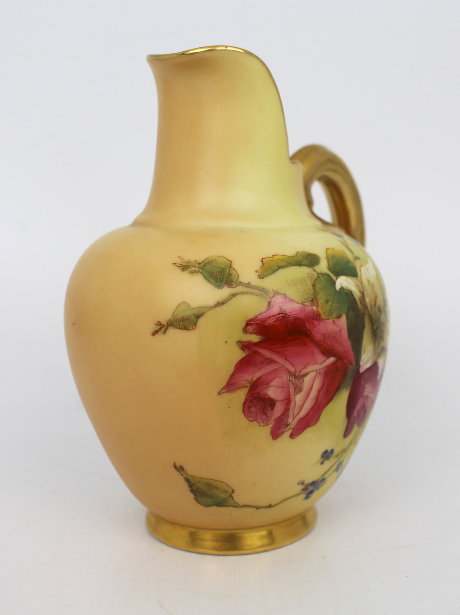 Royal Worcester Blush Ivory Floral Ewer, Shape 1094, 1914 - 14