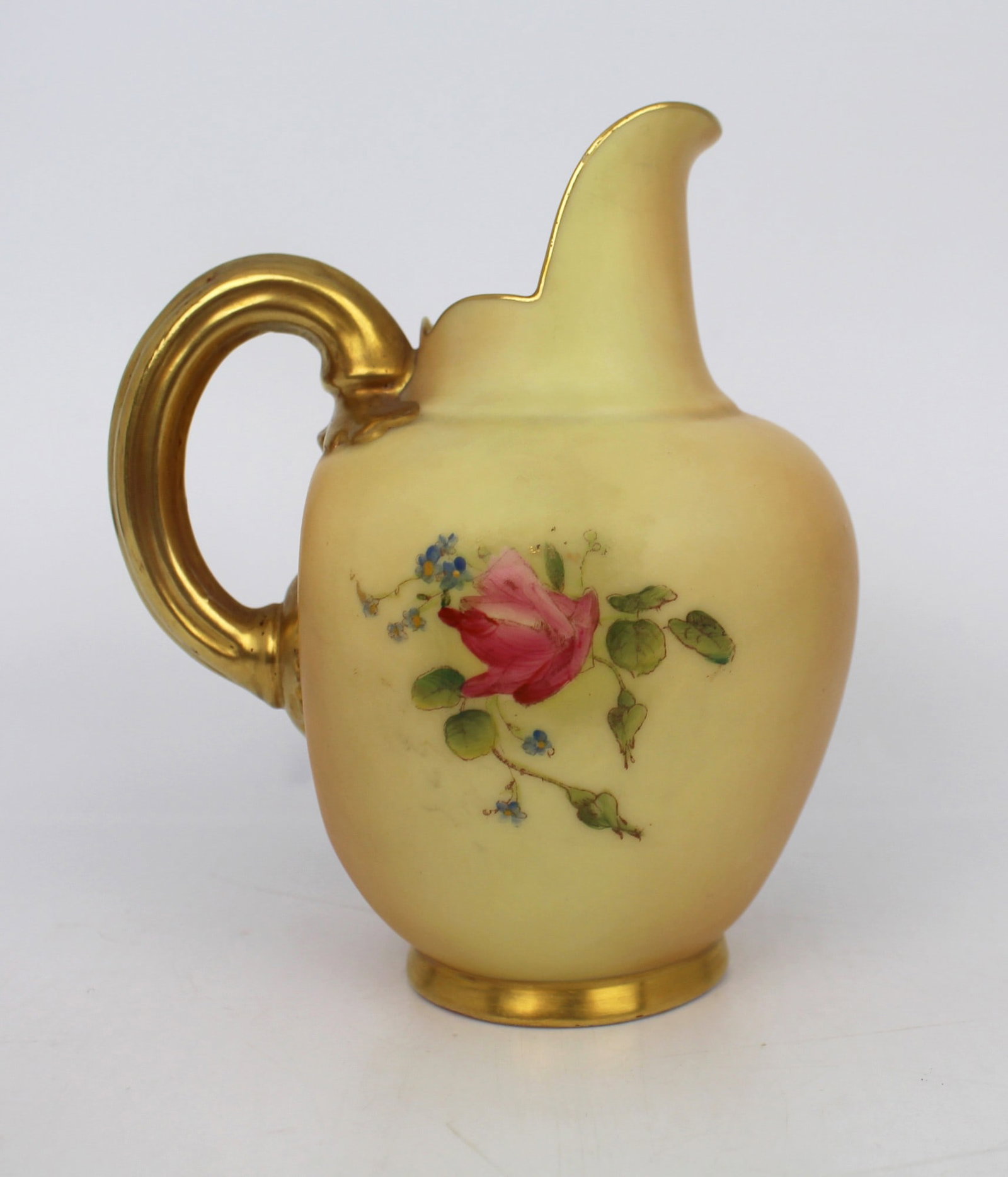 Royal Worcester Blush Ivory Floral Ewer, Shape 1094, 1914 - 16