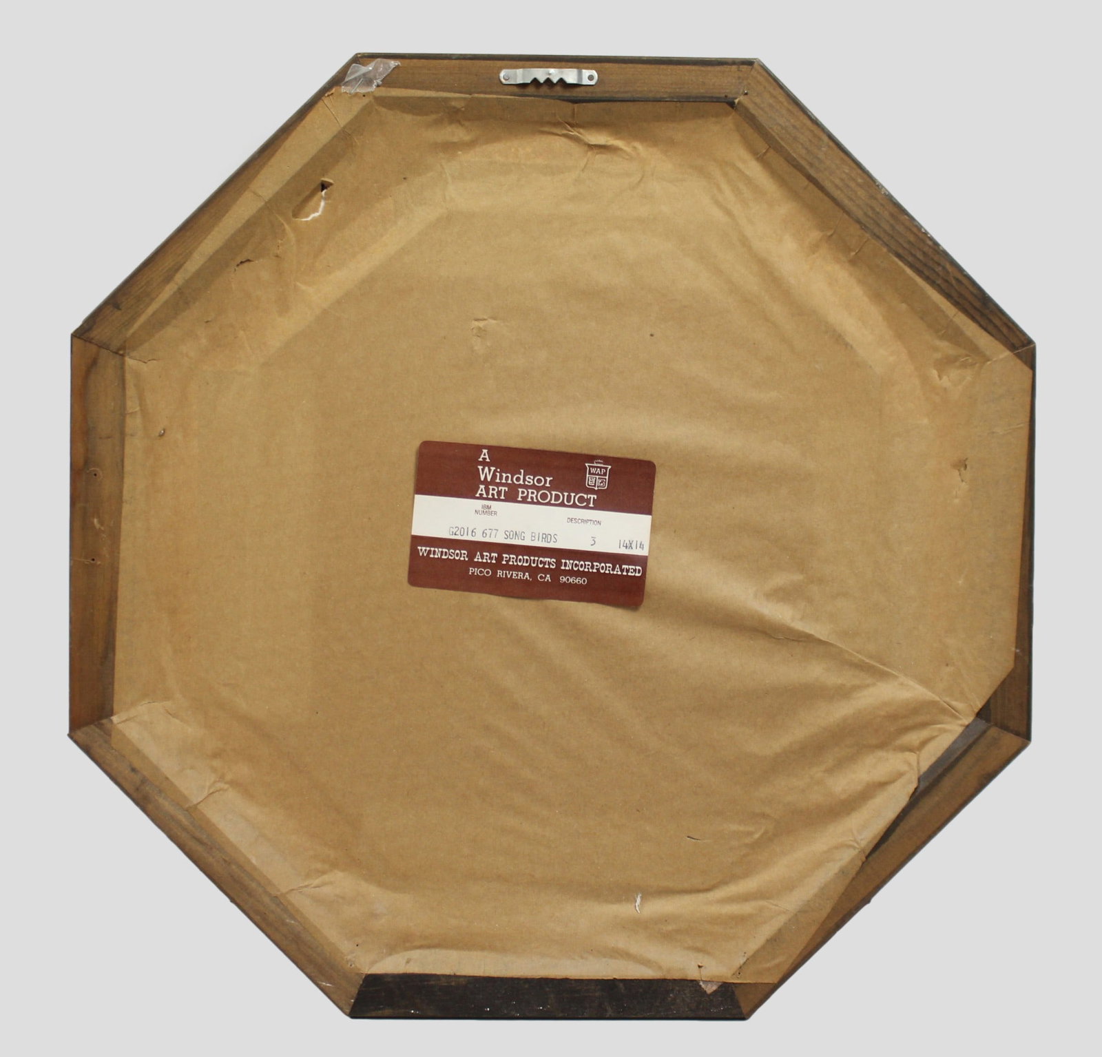 Bird Print Set in Octagonal Frame - 2