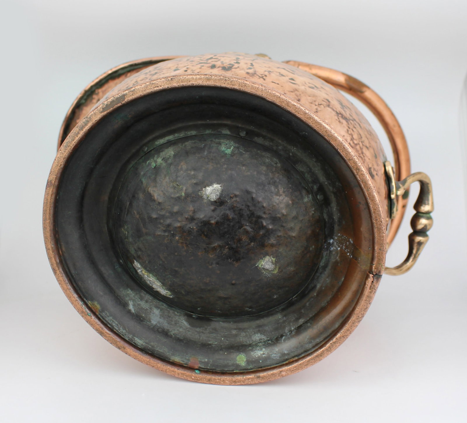Victorian Copper Helmet Coal Scuttle with Brass Mounts - 2