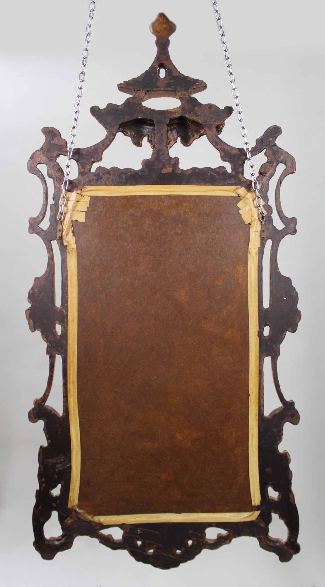 Large Italian Rococo Style Carved Giltwood Wall Mirror - 6