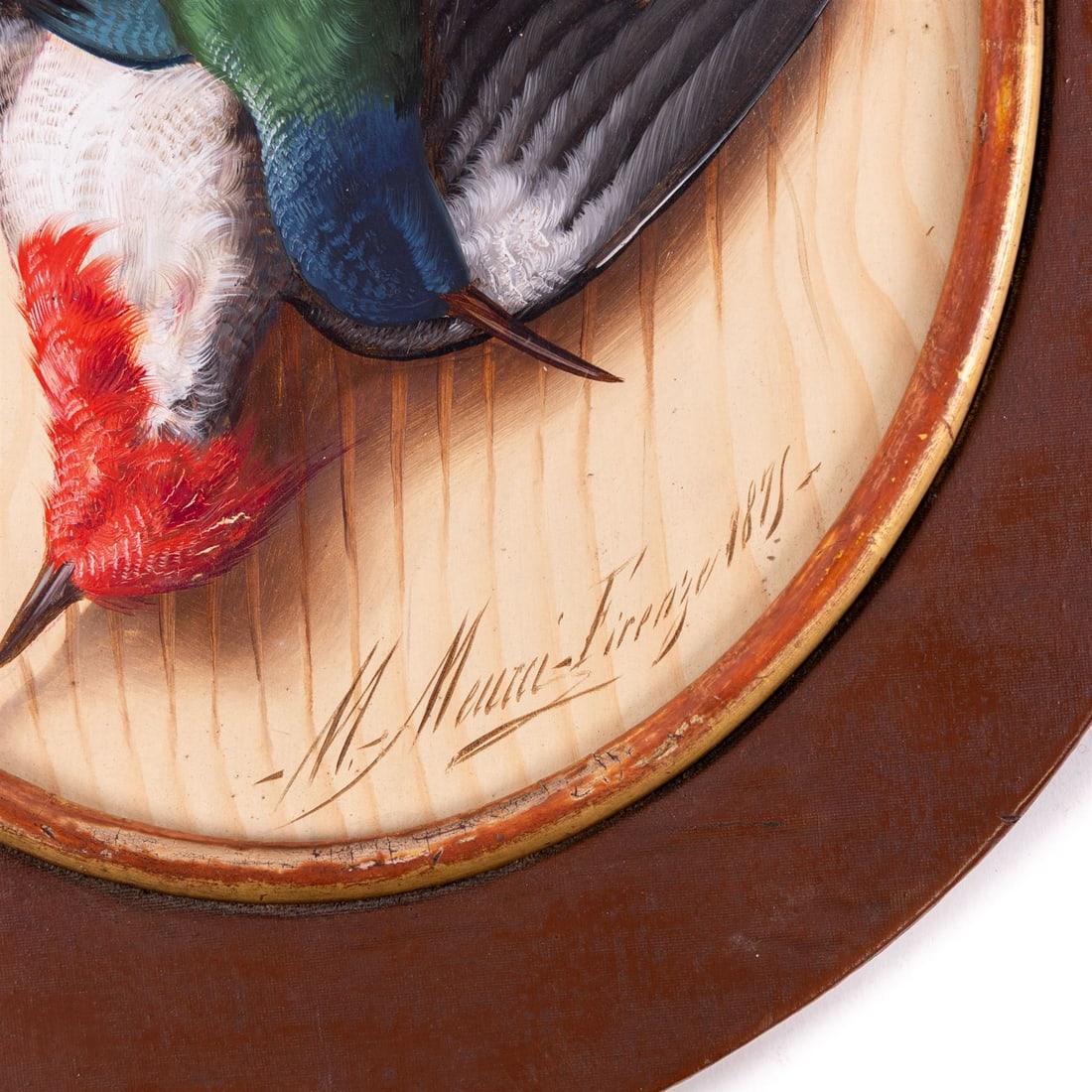 Michelangelo Meucci (Italian, 1840–1909) Trompe l'Oeil with Hanging Birds c.1875 - 3