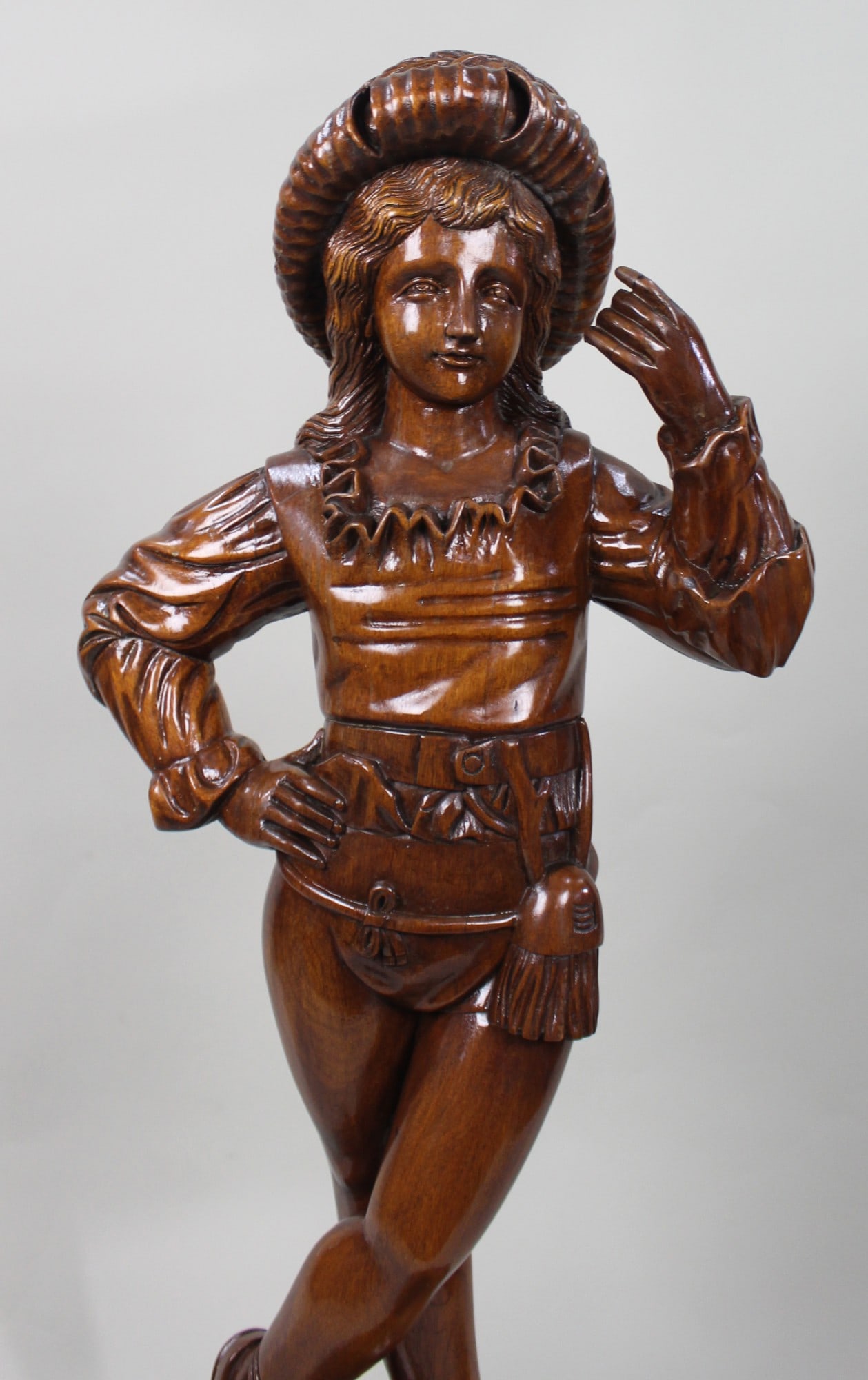 Italian Renaissance Revival Carved Hardwood Figure circa 1900 - 3