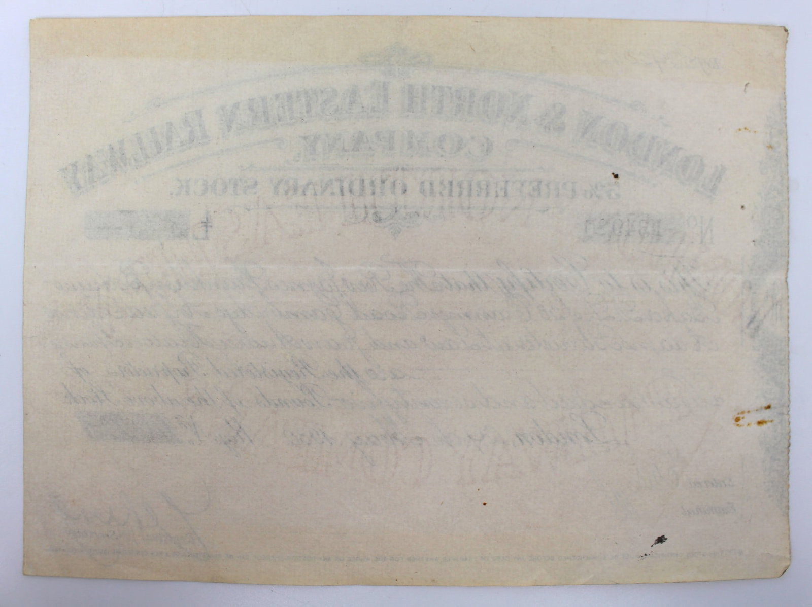 Vintage Railway Stock Certificates (4 Pieces) – (1930) - 9
