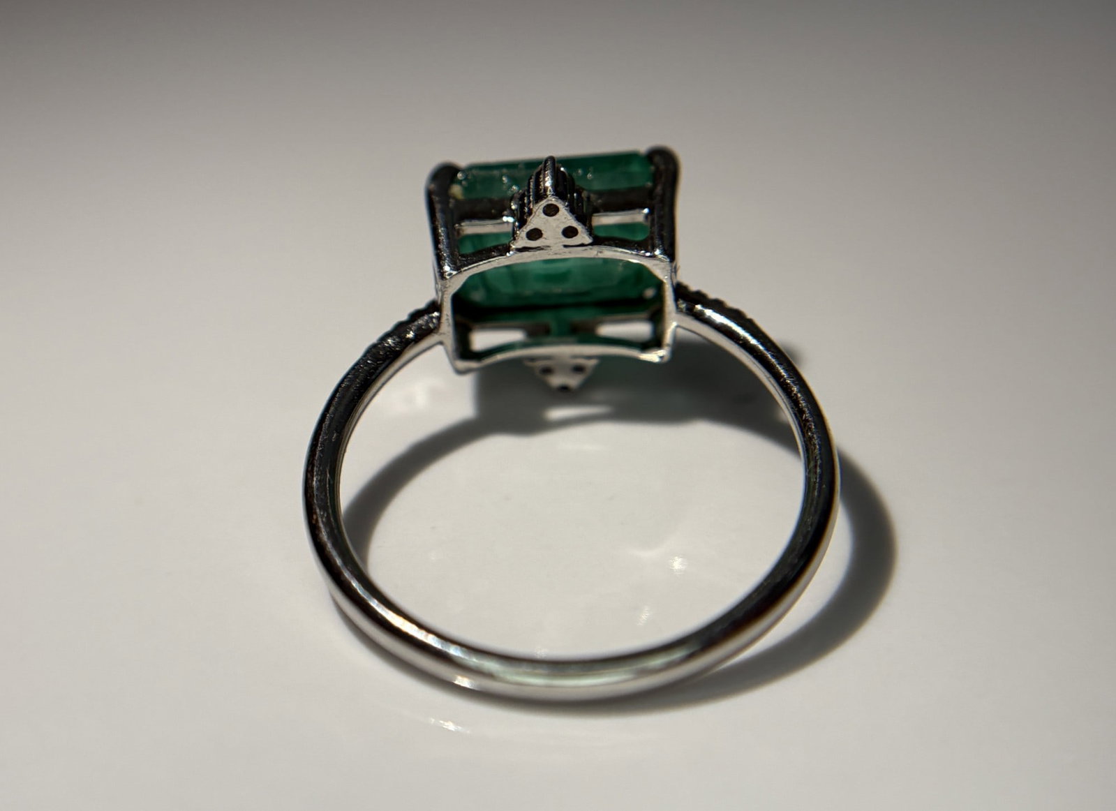 Beautiful 4.05 CT Natural Emerald Ring With Natural Diamonds & Platinum 950 - 6
