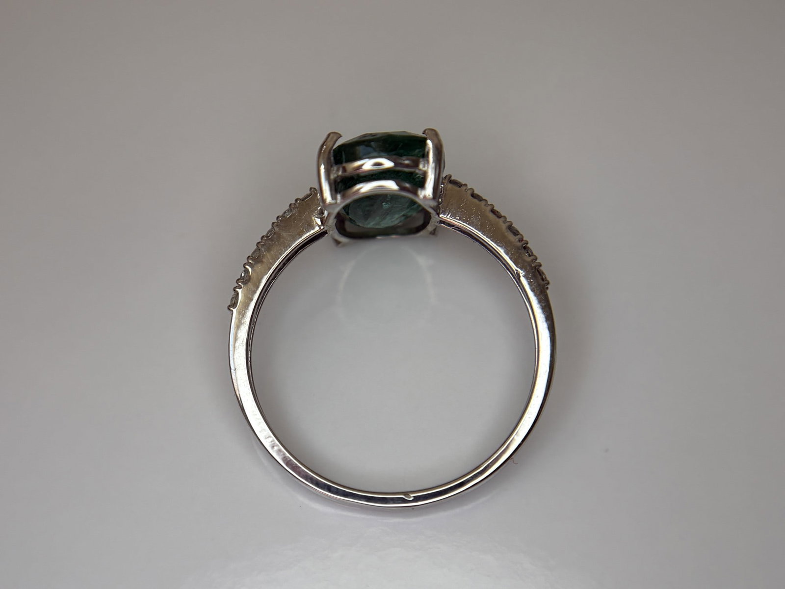 Beautiful Natural Emerald 3.00ct With Natural Diamonds & 18k Gold - 7