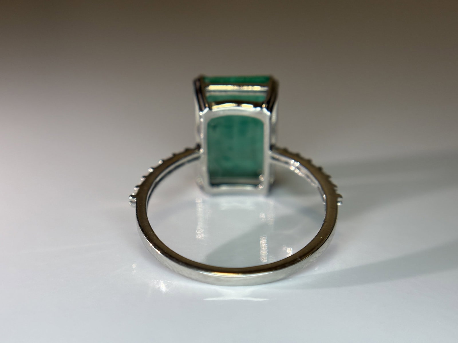 Beautiful 3.66 CT Natural Emerald Ring With Natural Diamonds & Platinum 950 - 6