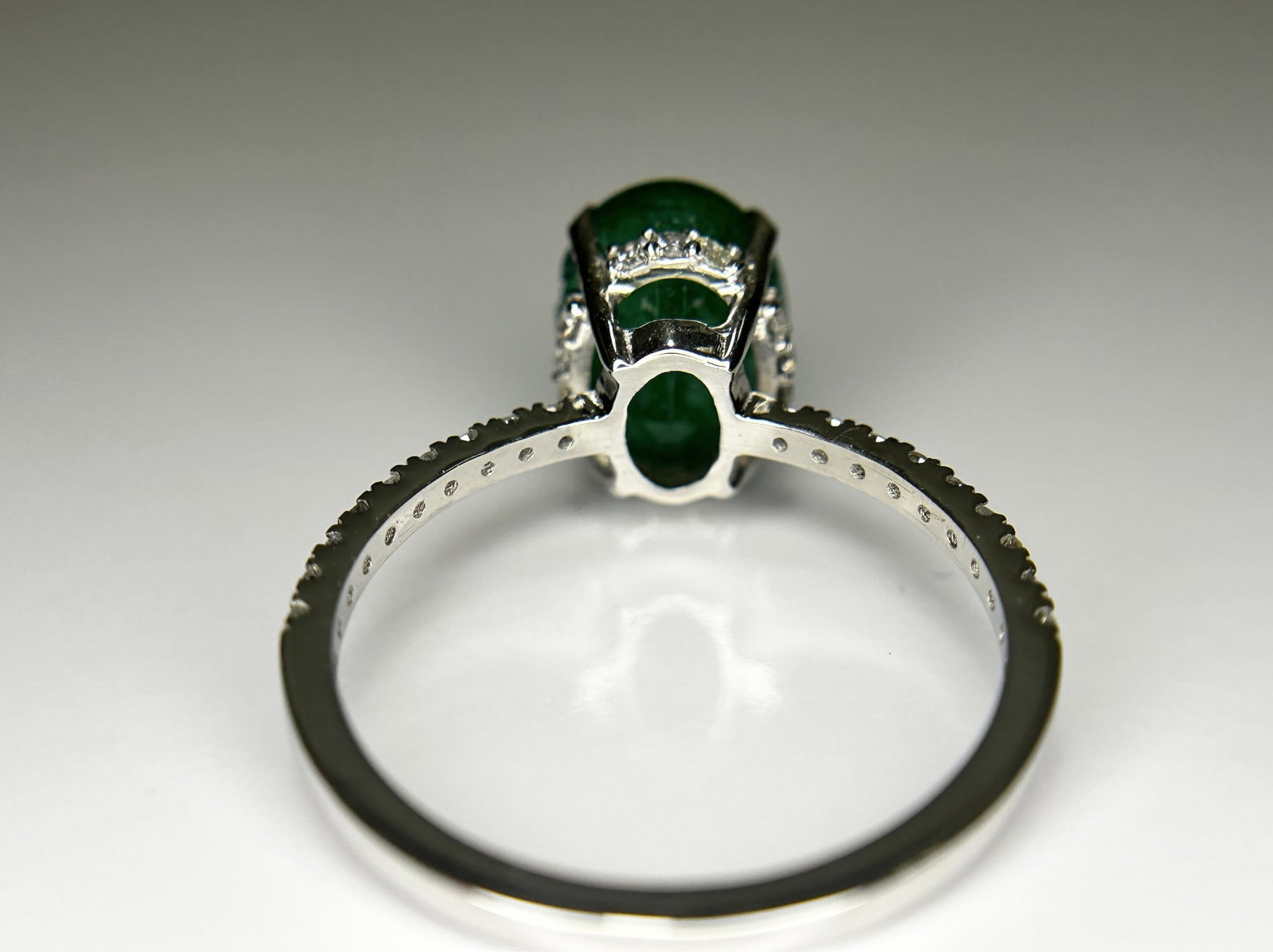 Beautiful 2.60 CT Natural Emerald Ring With Natural Diamonds & Platinum 950 - 4