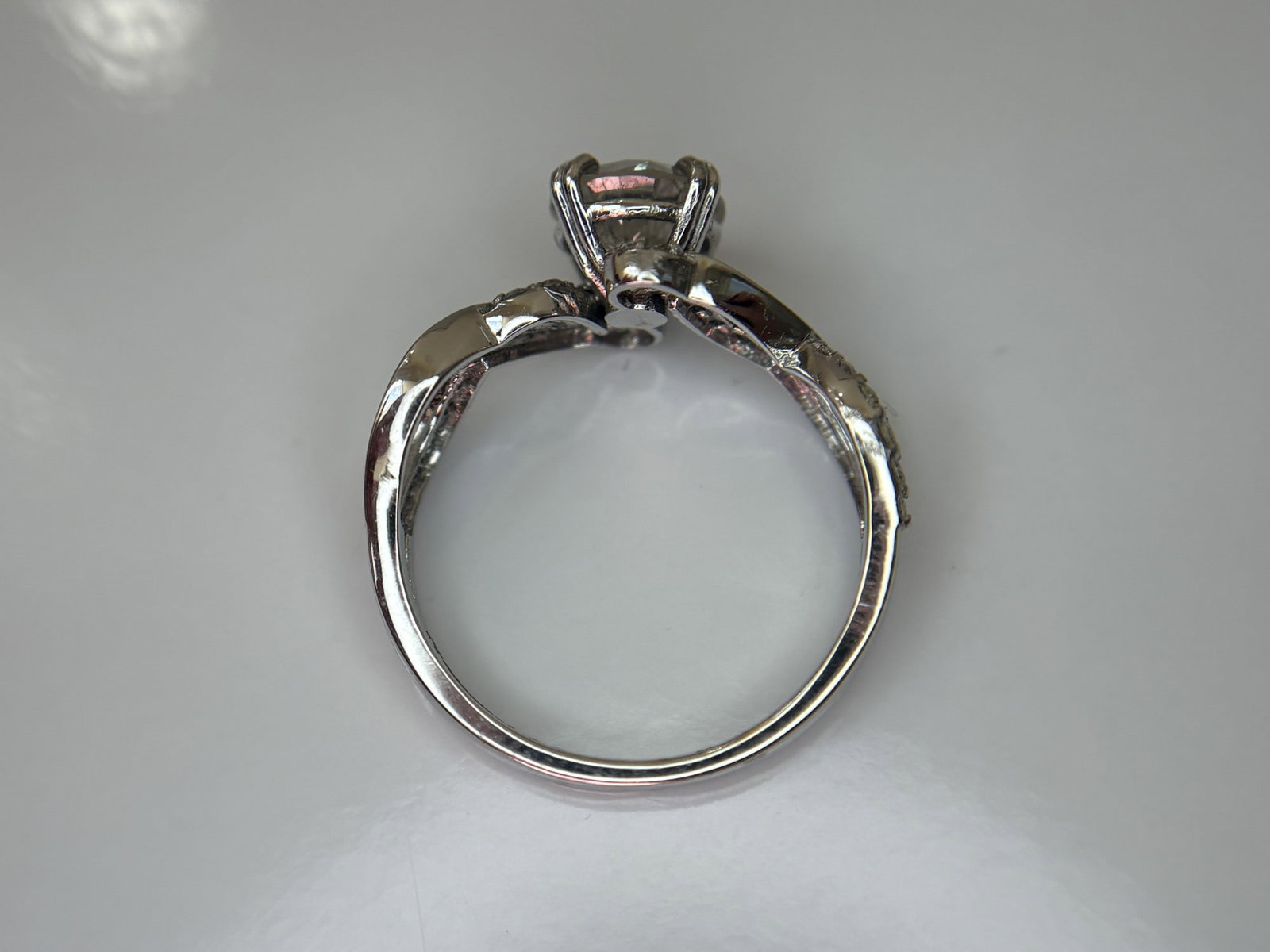 Beautiful 1.36ct Natural Diamond Ring With 18k White Gold - 7