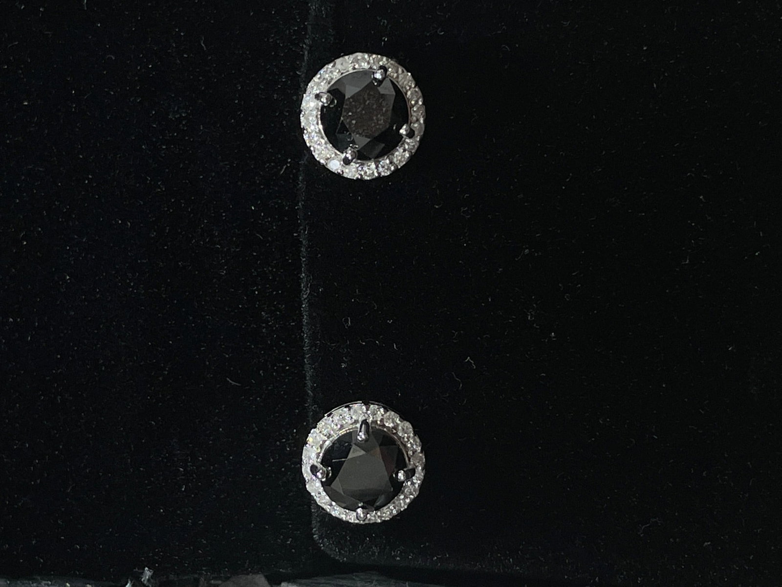 Beautiful Natural 3.84 CT Black Diamond Earrings Natural Diamonds & 18k Gold - 6