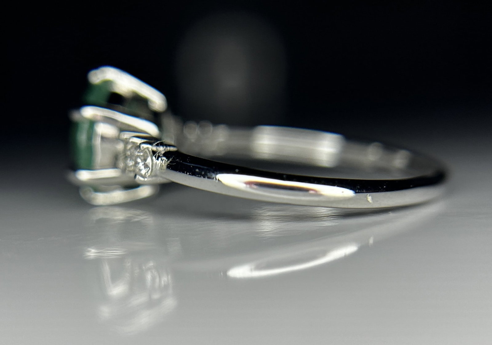 Beautiful 1.36 ct Natural Emerald With Natural Diamonds & 18k Gold - 6